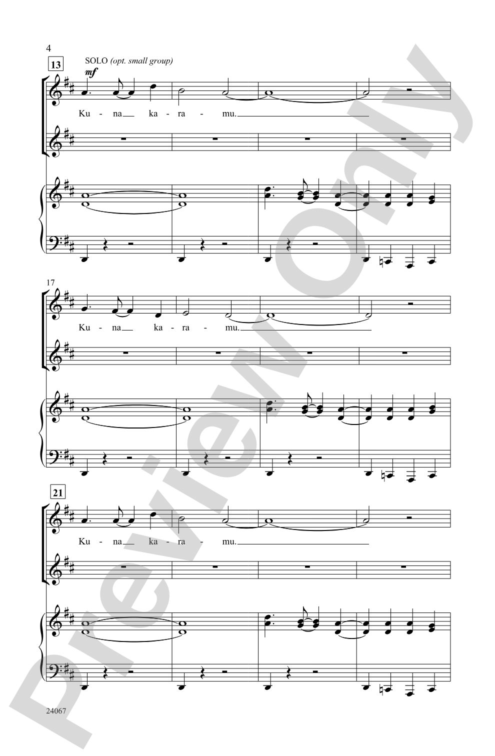 Kuna Karamu (Let's Celebrate - Swahili): 2-Part Choral Octavo