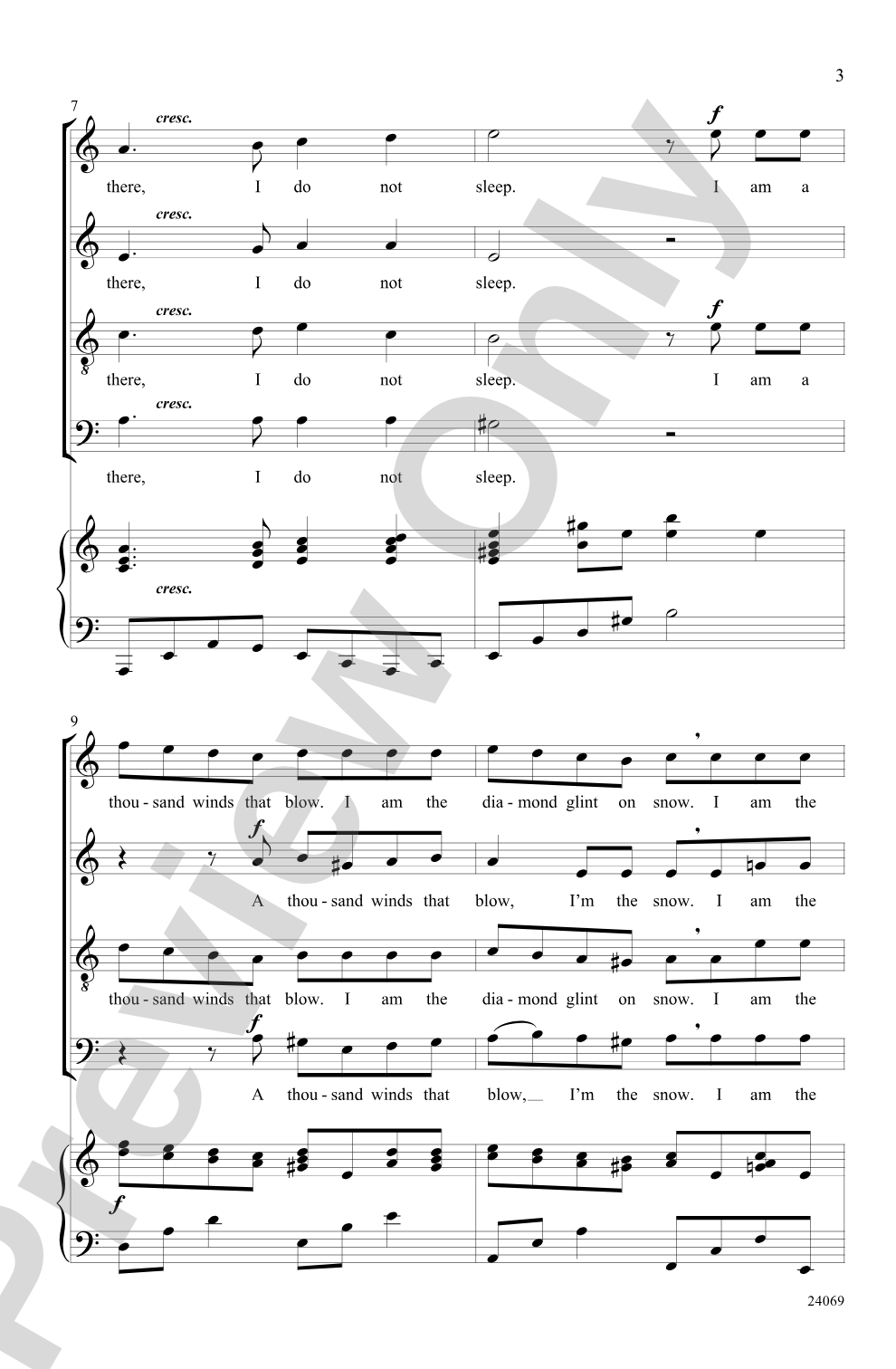 Do Not Weep: SATB Choral Octavo