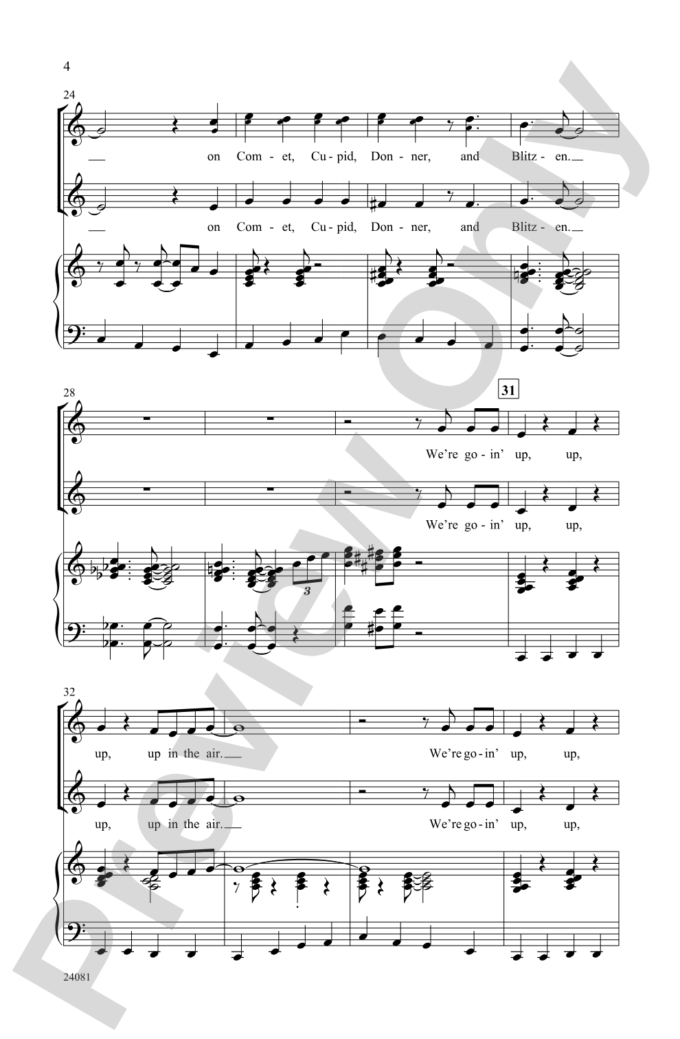 Up, Up, Up in the Sleigh!: 2-Part Choral Octavo