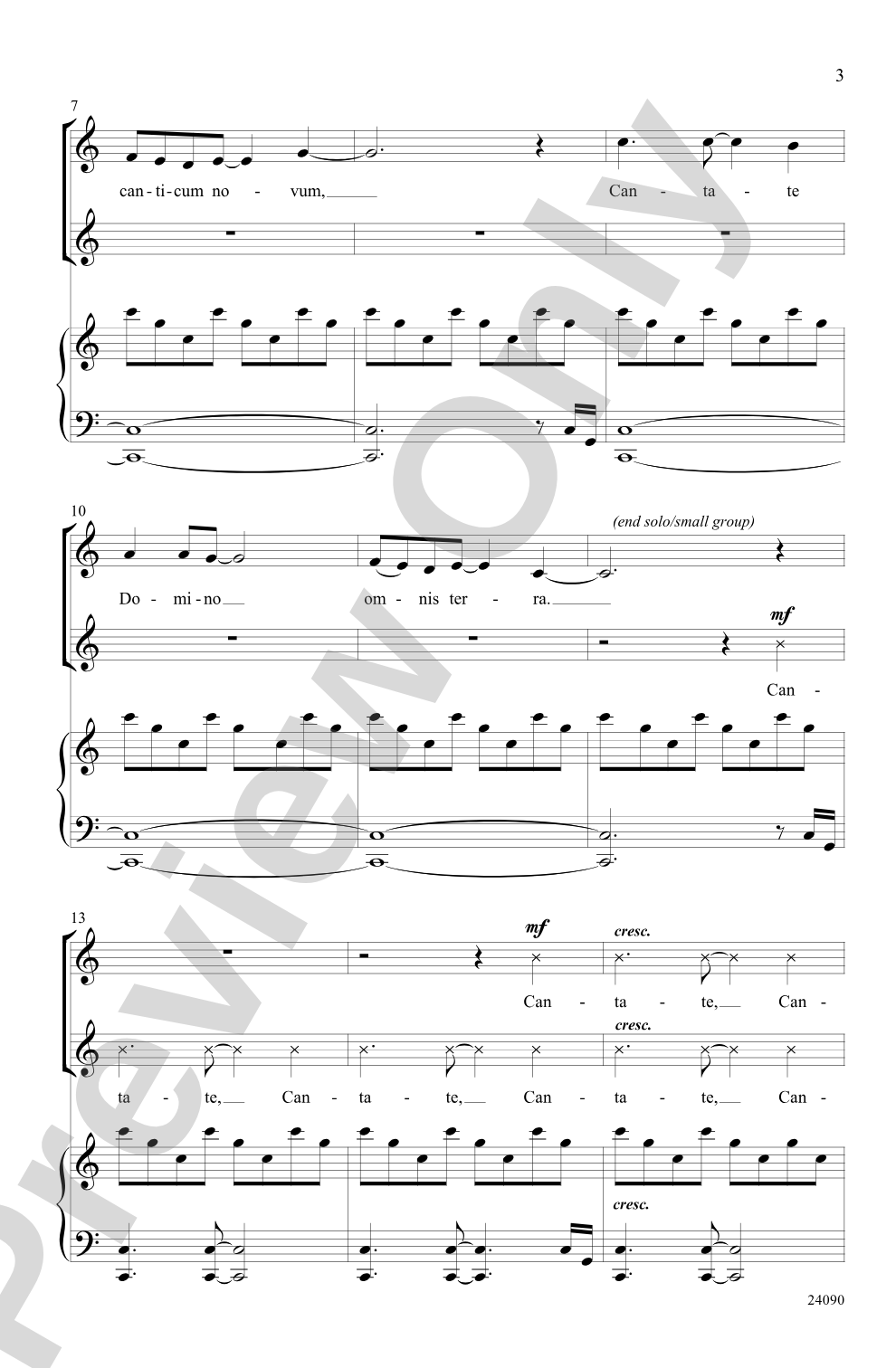 Cantate Domino: 2-Part/SSA Choral Octavo