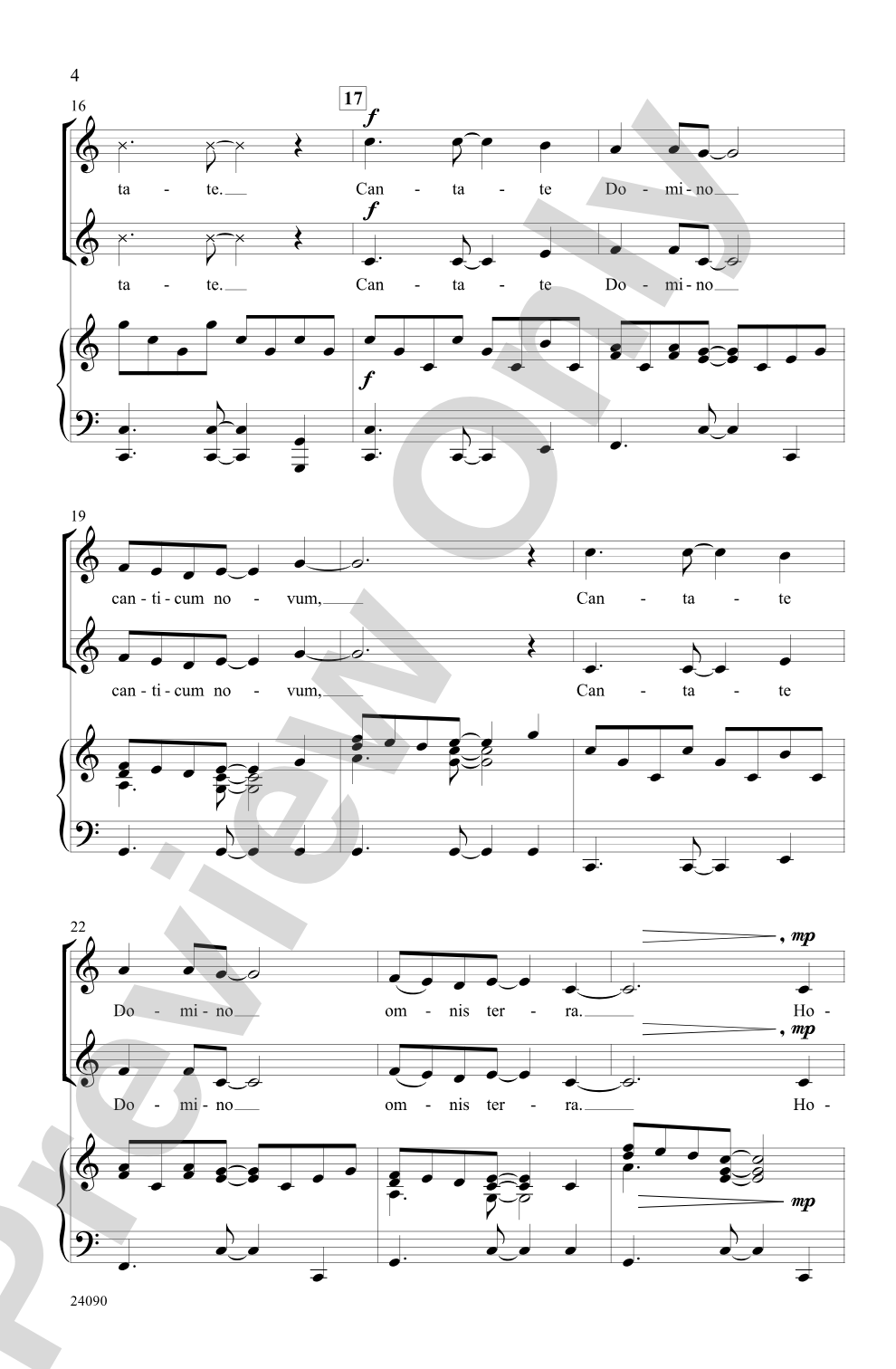 Cantate Domino: 2-Part/SSA Choral Octavo