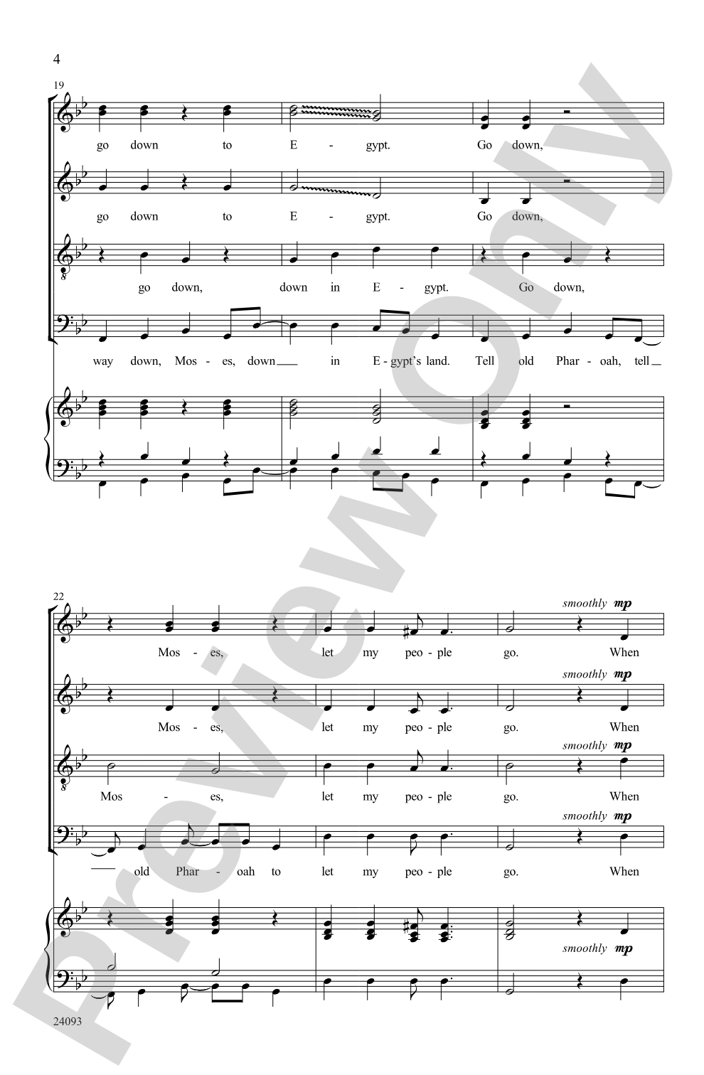 Go Down, Moses: SSATB, <I>a cappella</I> Choral Octavo