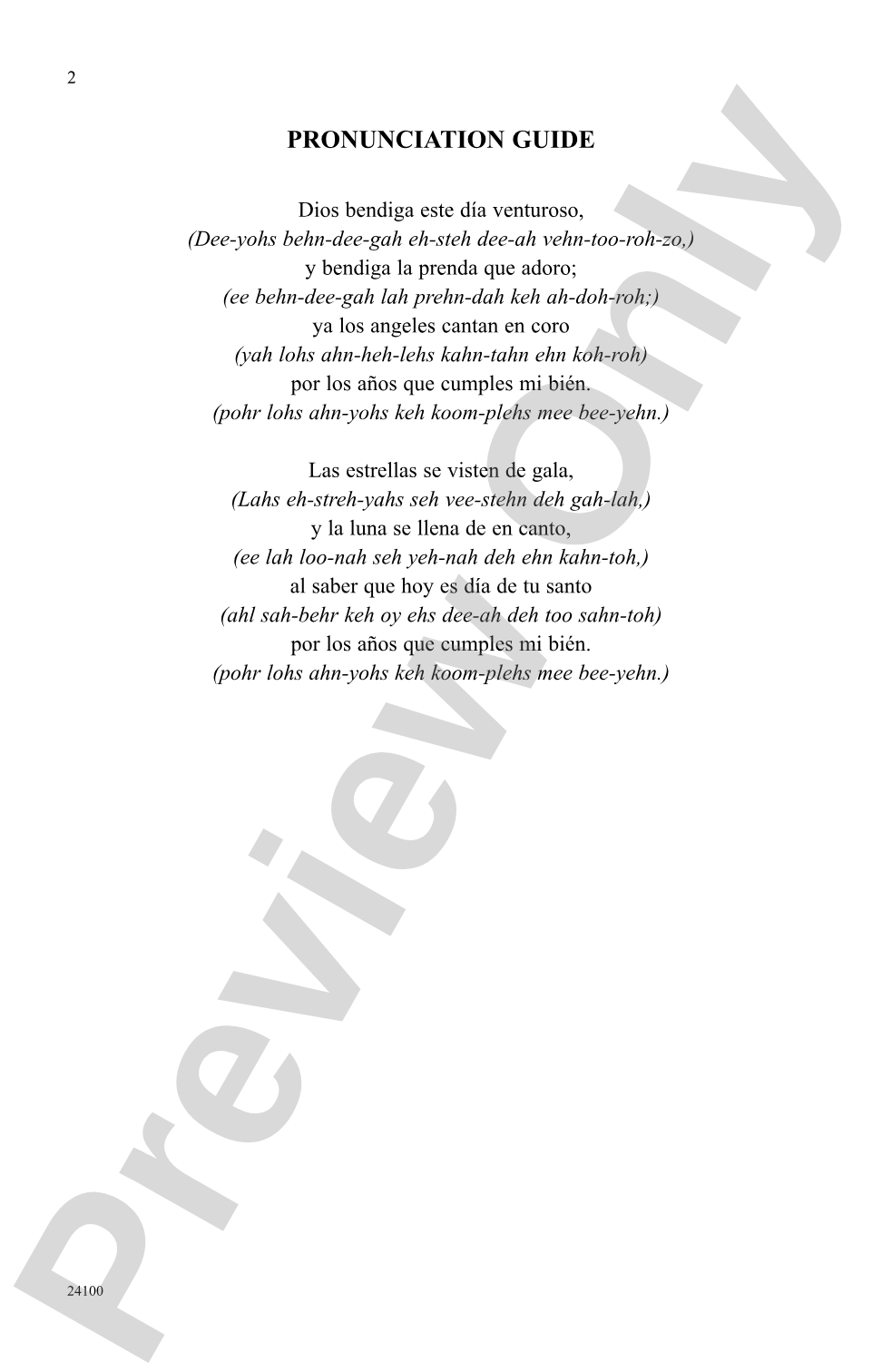 El Dia de Tu Santo (The Day of Your Glory): SAB Choral Octavo