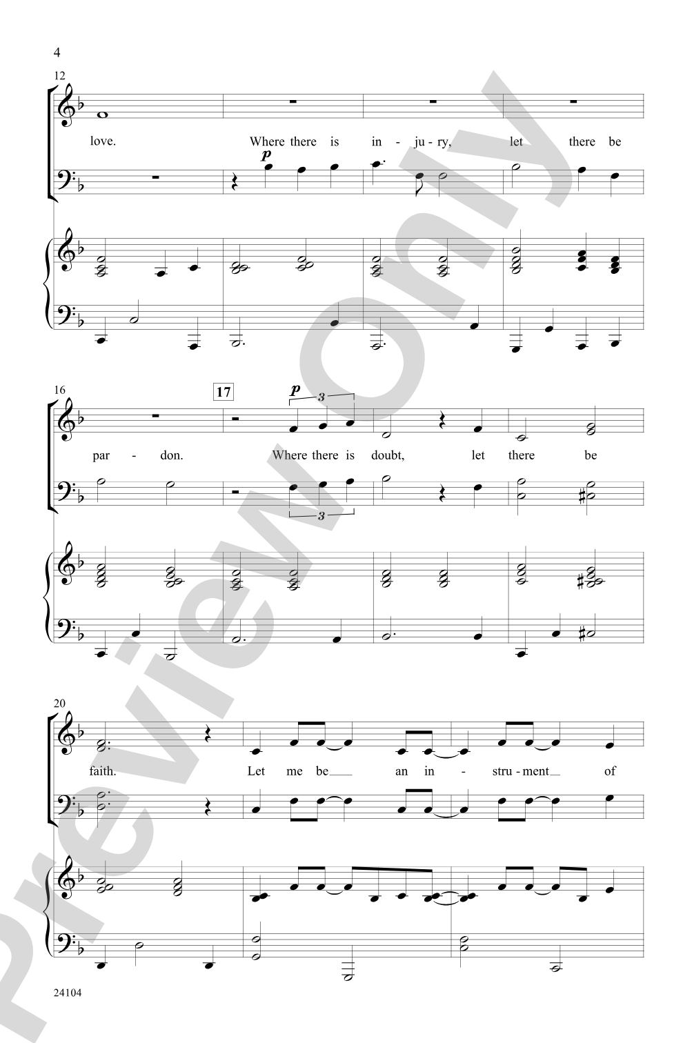 Instrument of Peace: SATB Choral Octavo