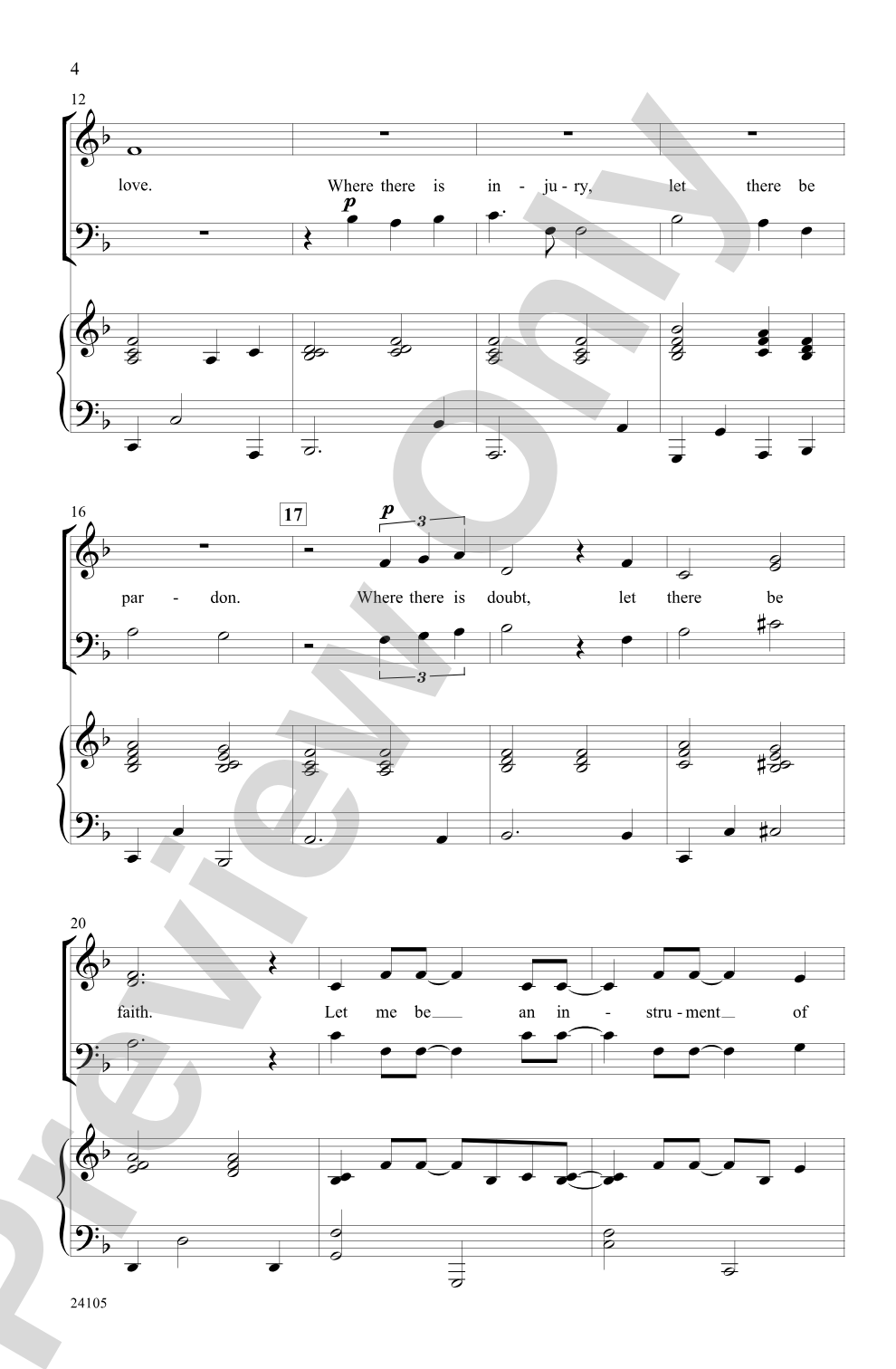 Instrument of Peace: 3-Part Mixed Choral Octavo