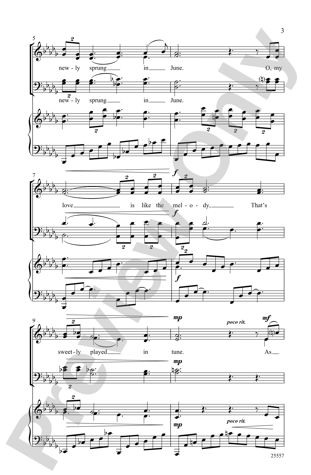 A Red, Red Rose: SATB Choral Octavo