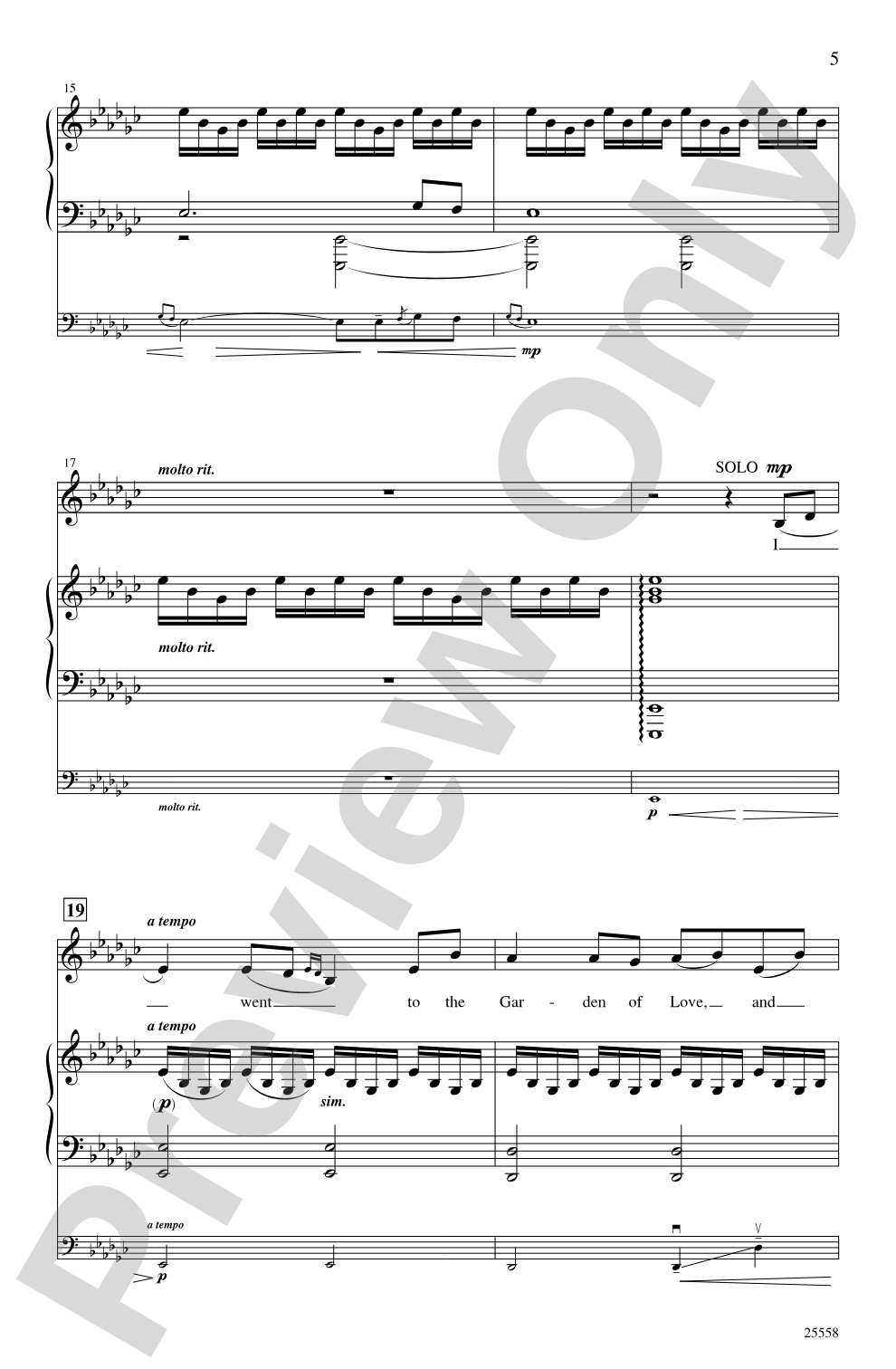 The Garden of Love: SSAA Choral Octavo