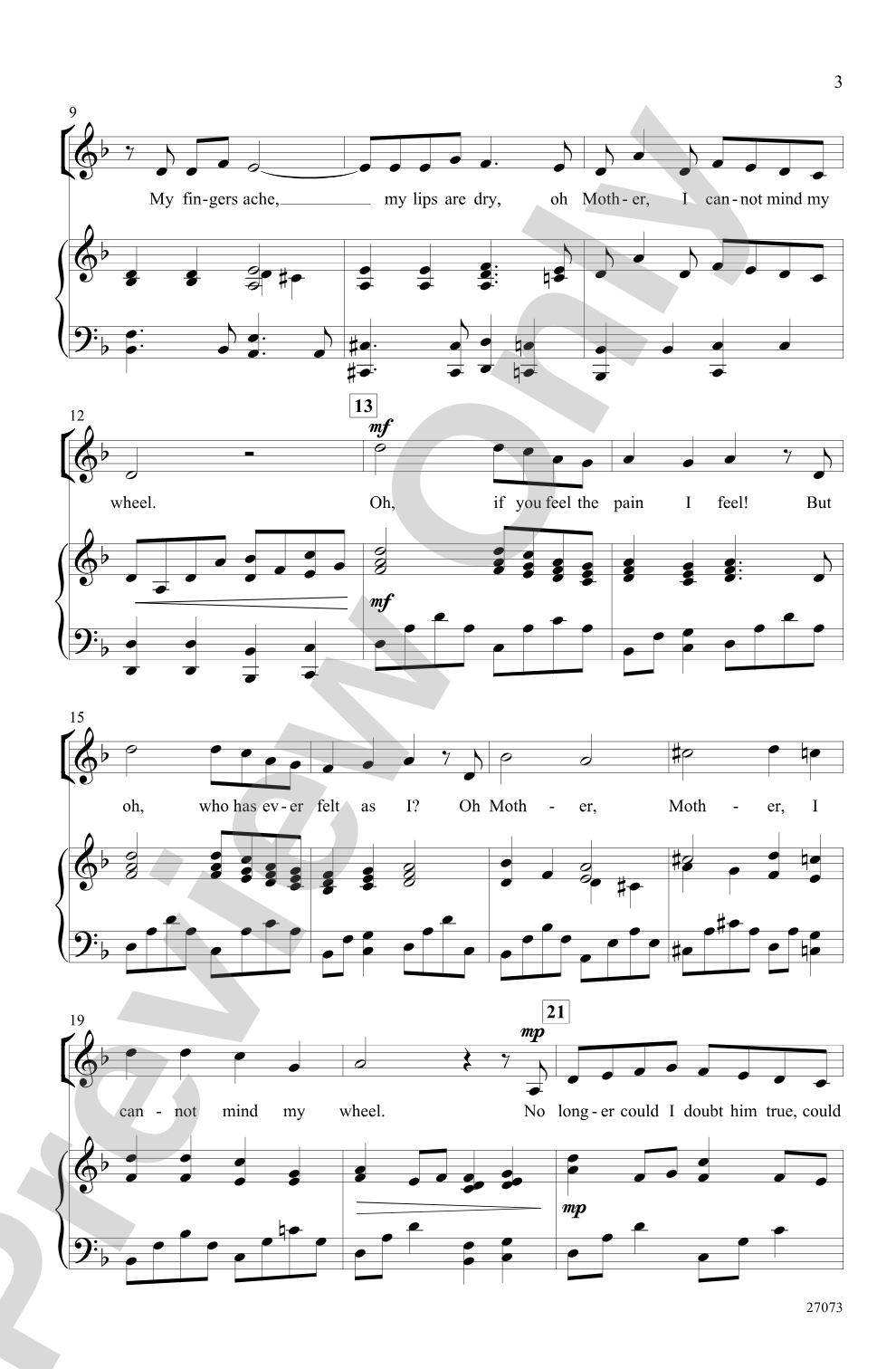 The Spinning Wheel: SSA Choral Octavo