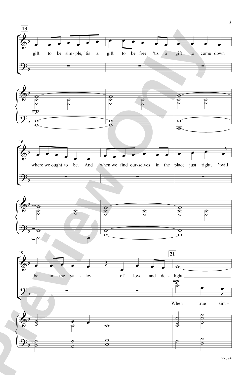 Simple Gifts: SATB Choral Octavo