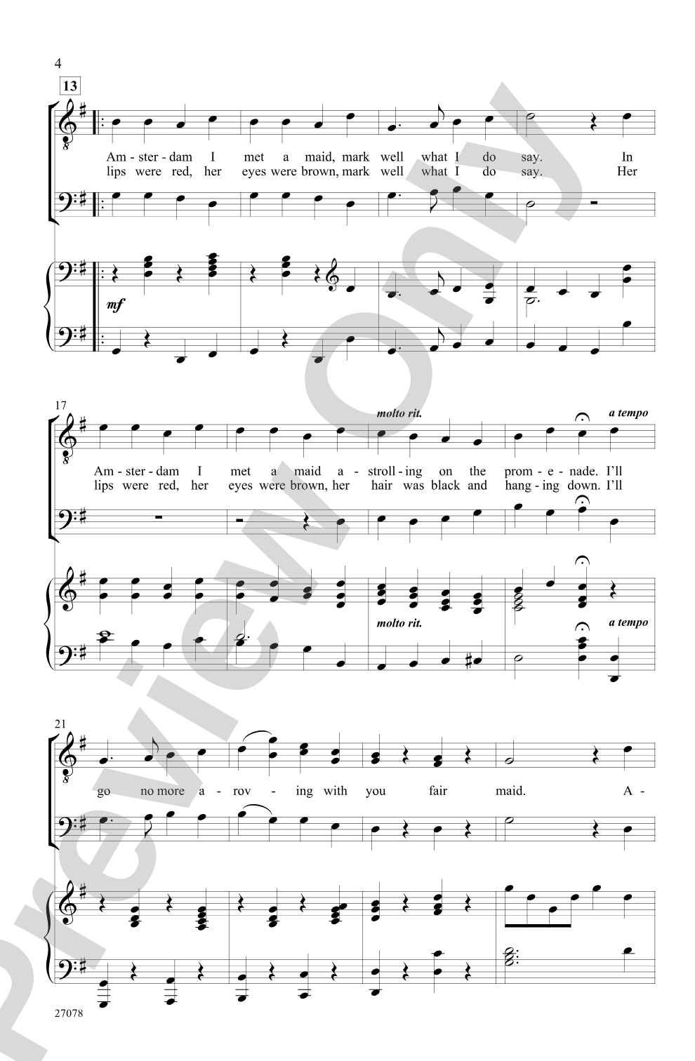 A-Roving: TTB Choral Octavo
