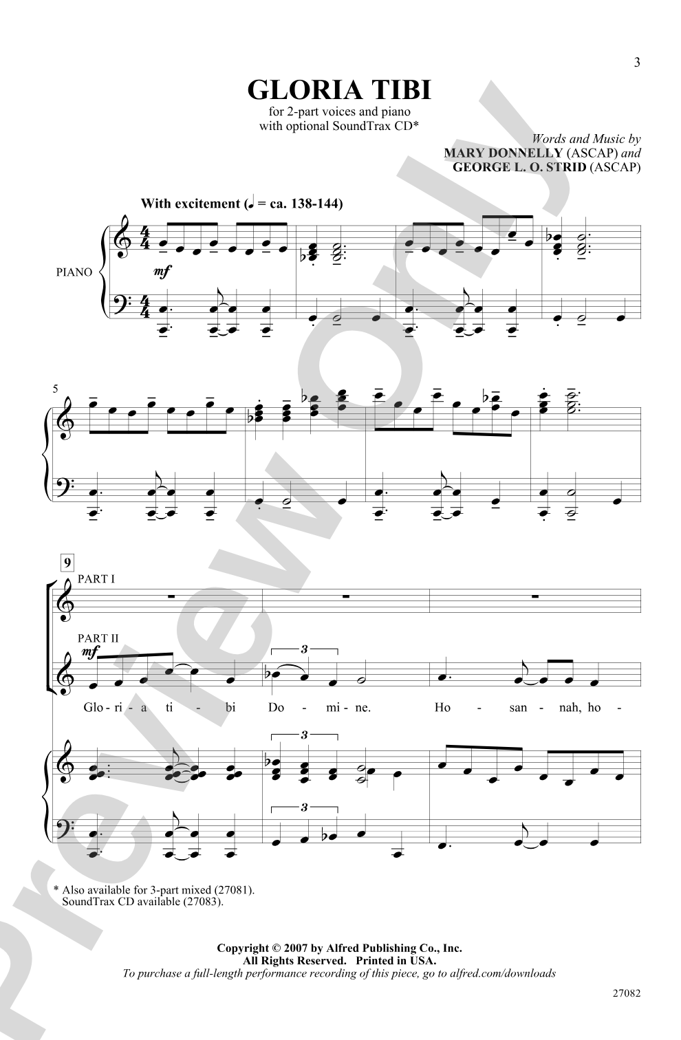 Gloria Tibi: 2-Part Choral Octavo