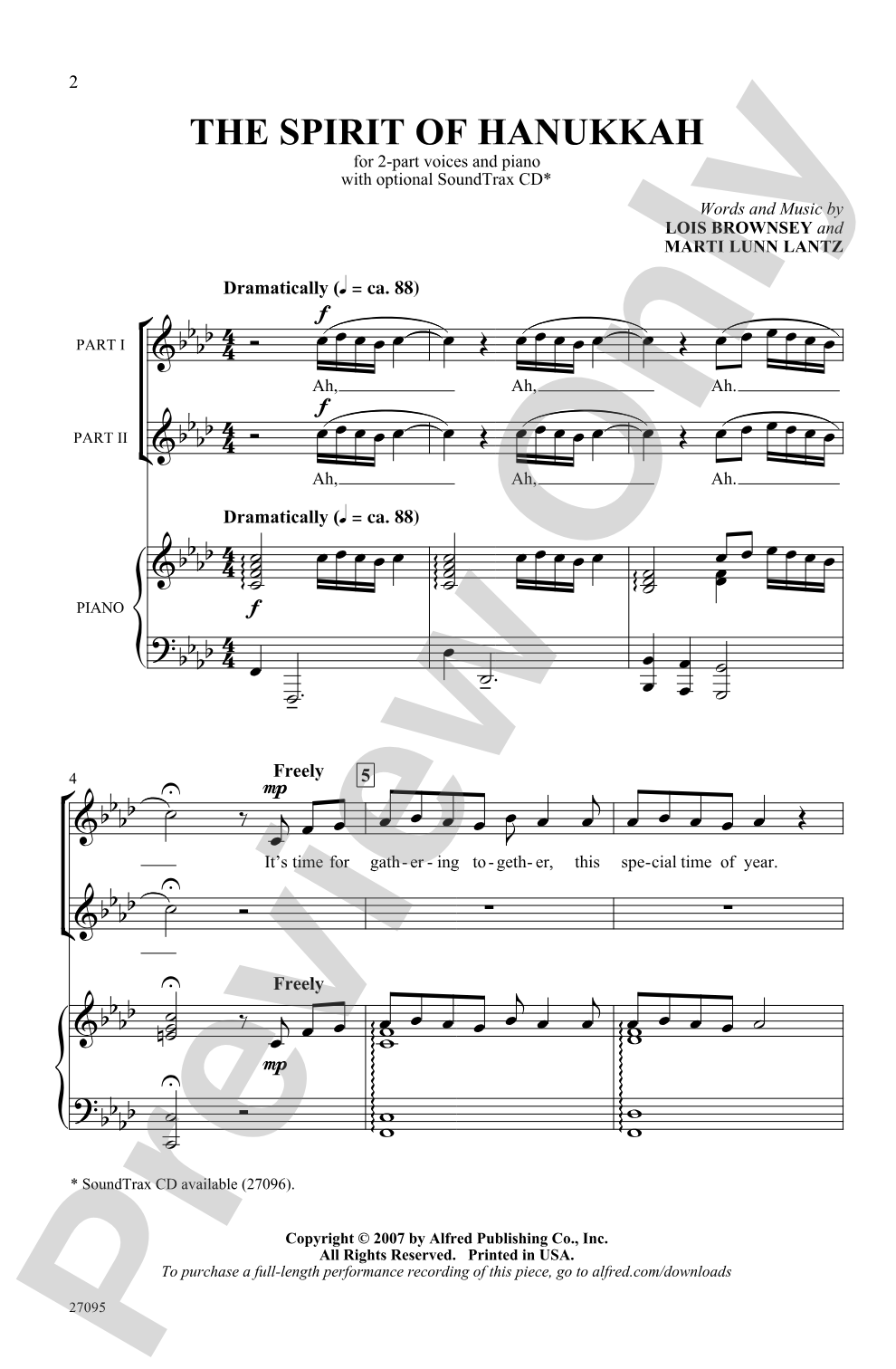 The Spirit of Hanukkah: 2-Part Choral Octavo