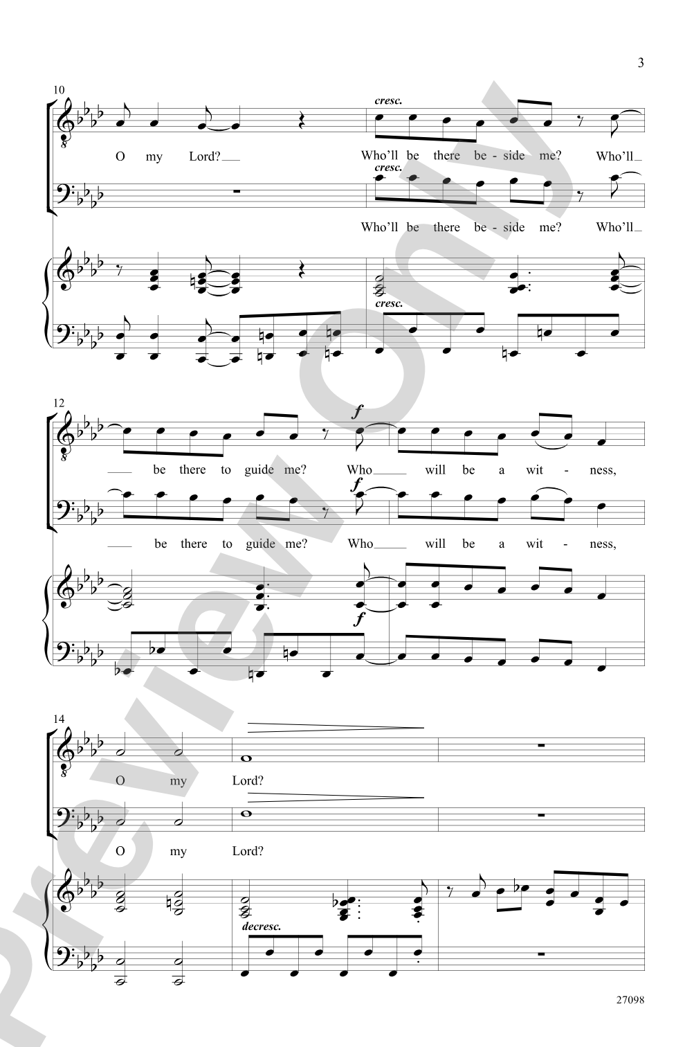 Who Will Be a Witness?: TB Choral Octavo