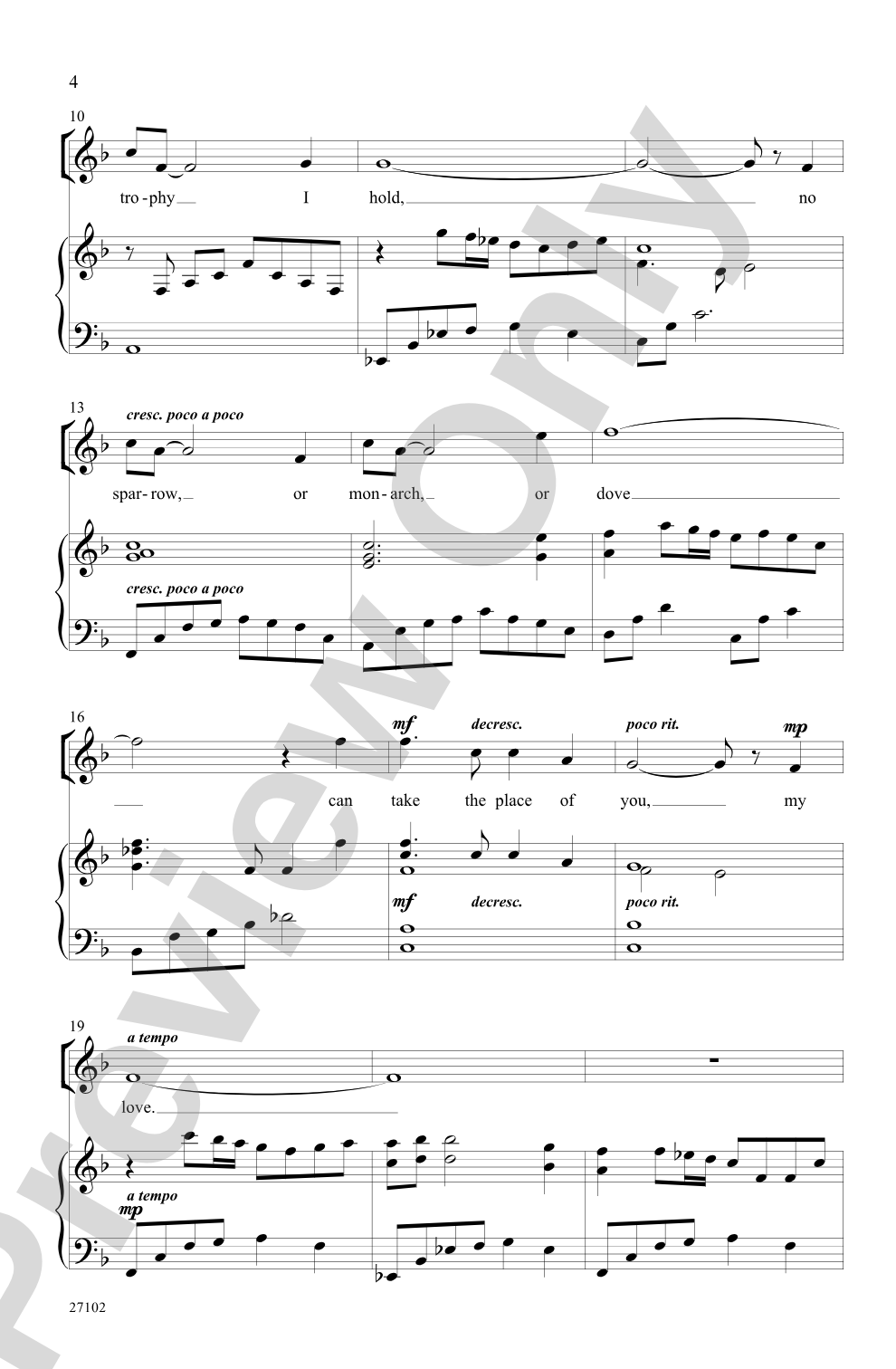 No Ruby: SATB Choral Octavo