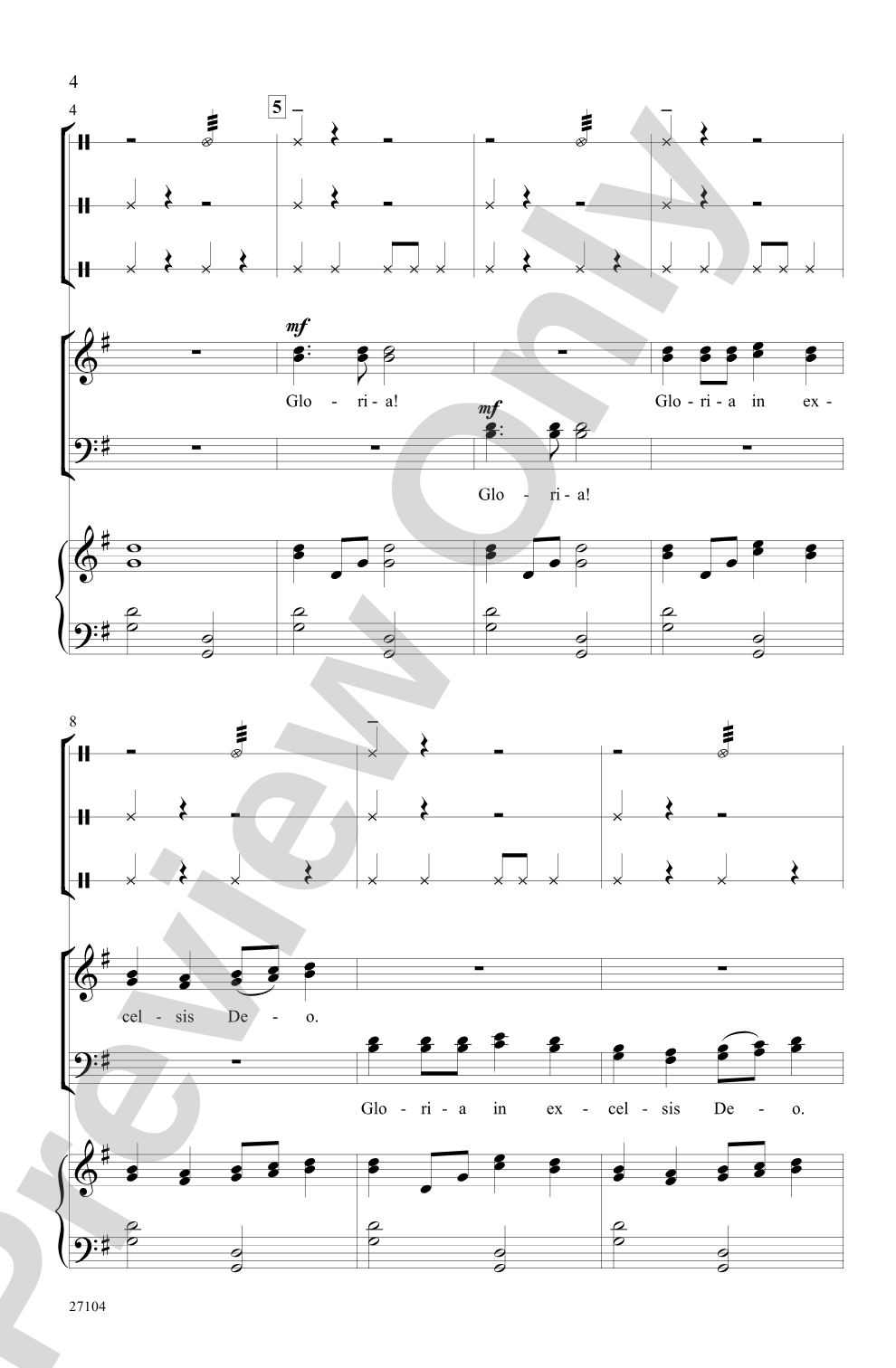 Antiphonal Gloria: 2/4-Part Mixed Choral Octavo