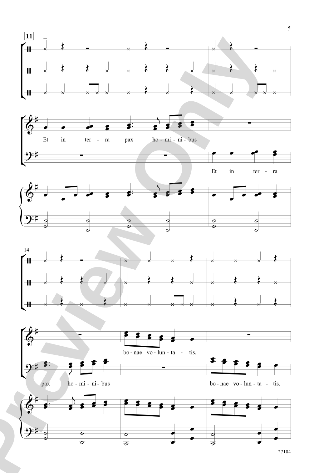 Antiphonal Gloria: 2/4-Part Mixed Choral Octavo