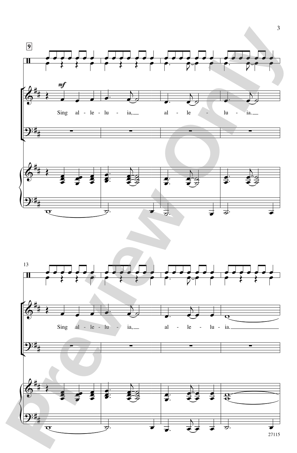 African Alleluia: SAB Choral Octavo