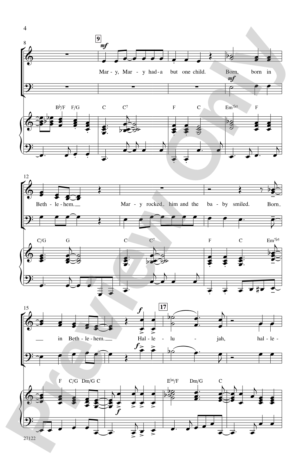 Mary, Mary Had-A But One Child: SAB Choral Octavo