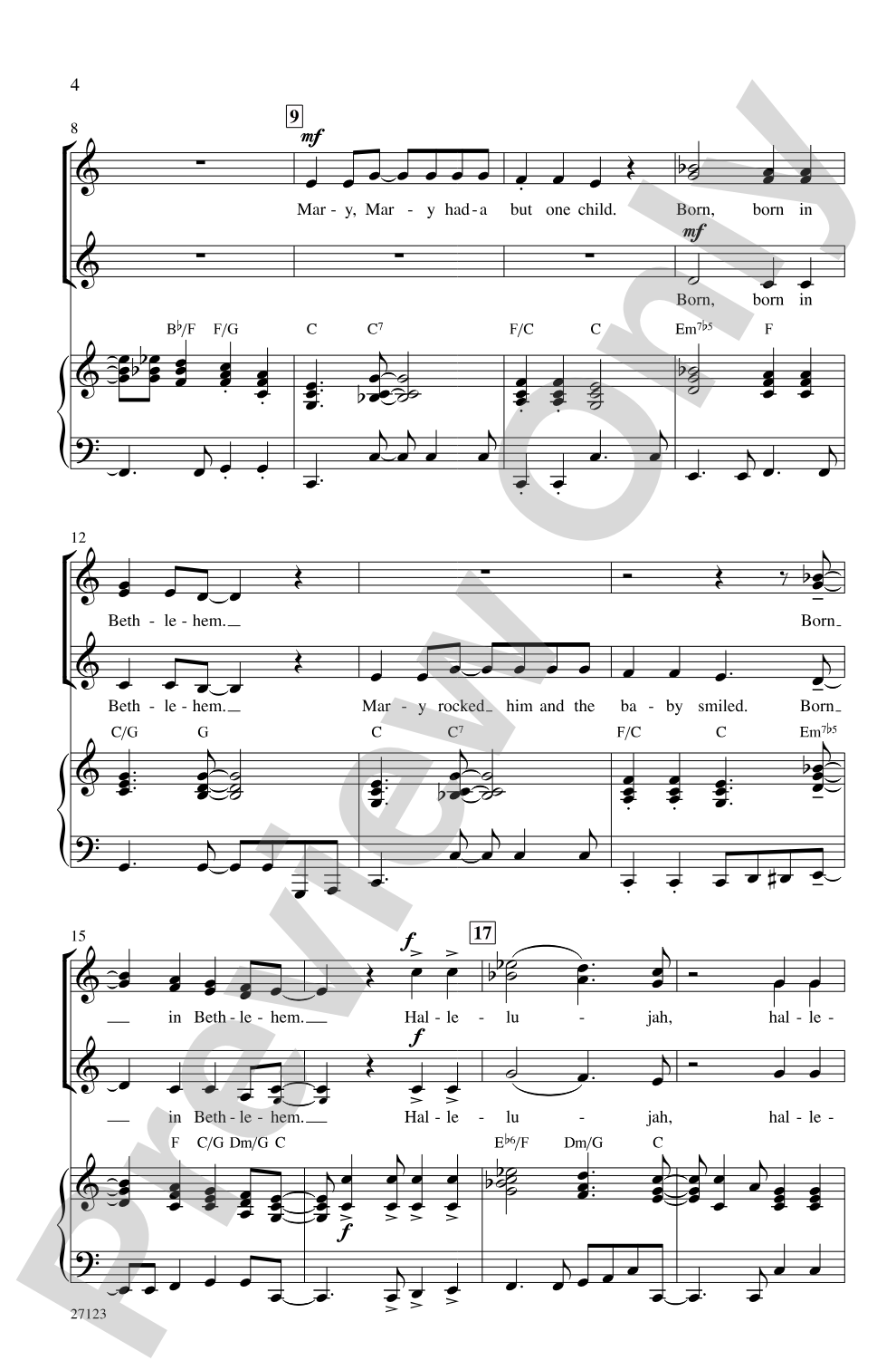 Mary, Mary Had-A But One Child: SSA Choral Octavo