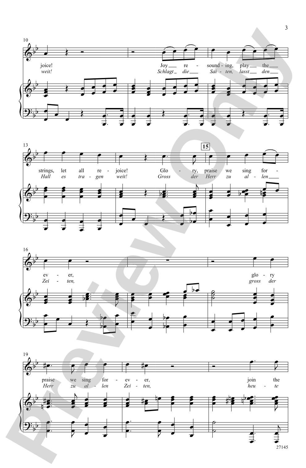 Strike the Cymbal (from <i>Mirjams Siegesgesang</i>): SATB Choral Octavo