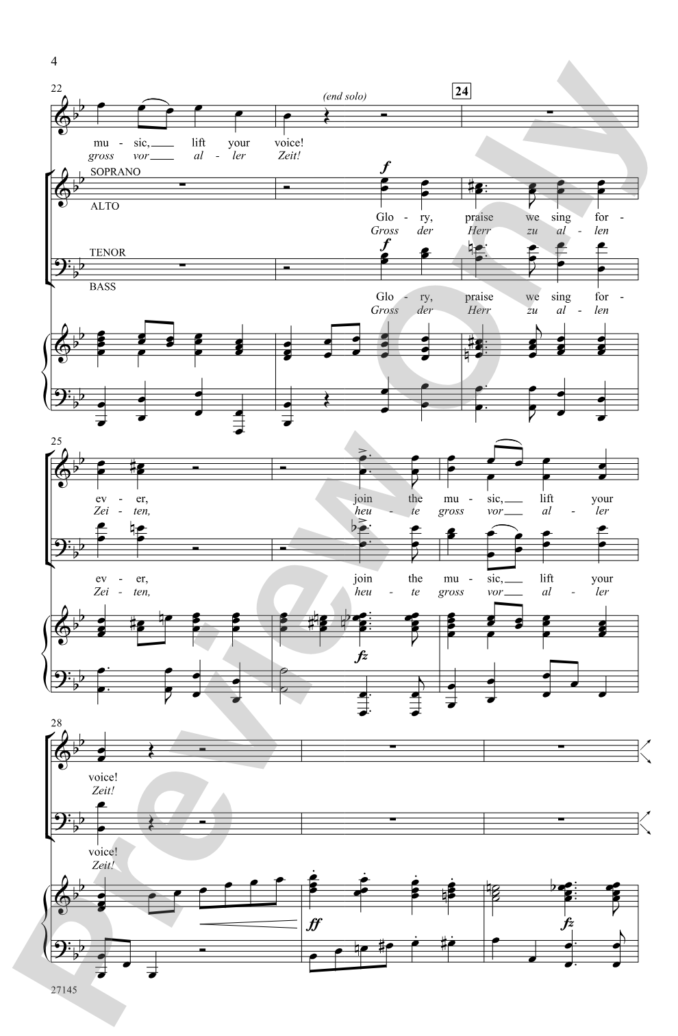 Strike the Cymbal (from <i>Mirjams Siegesgesang</i>): SATB Choral Octavo