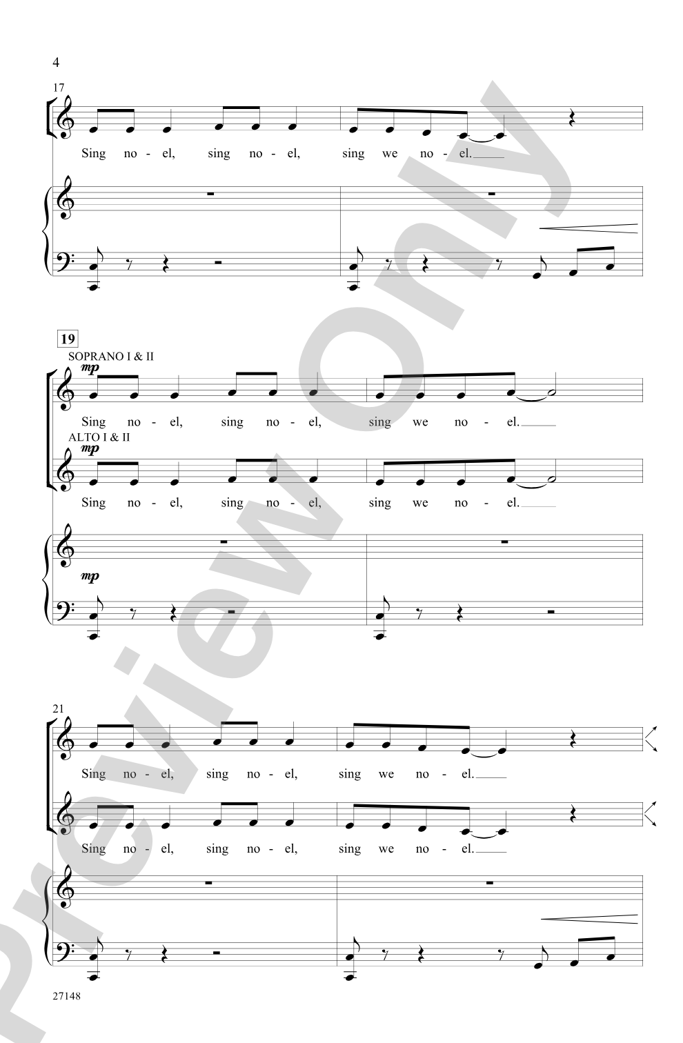 Sing We All Noel: SSAA Choral Octavo