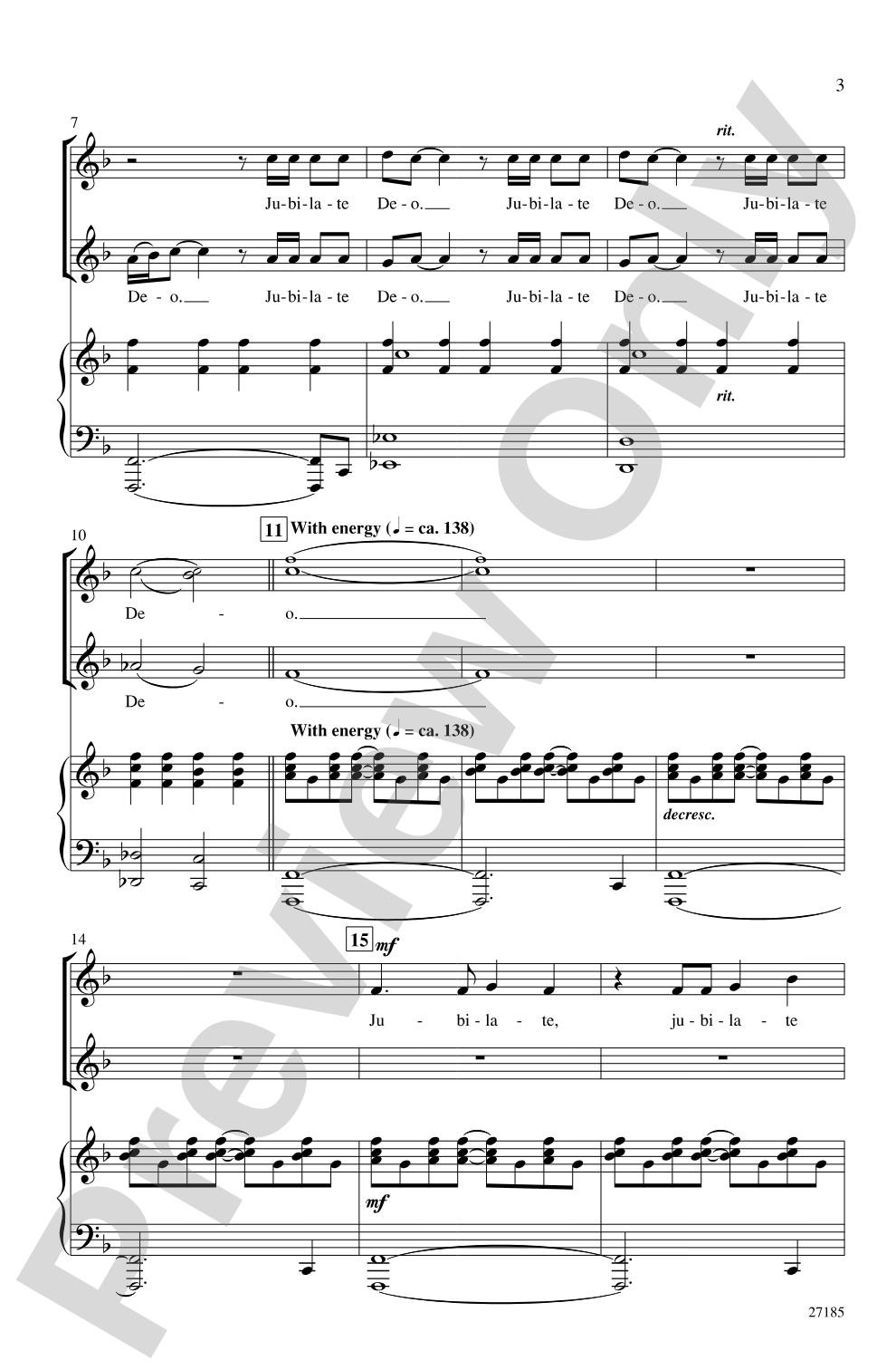 Jubilate Deo: 2-Part Choral Octavo