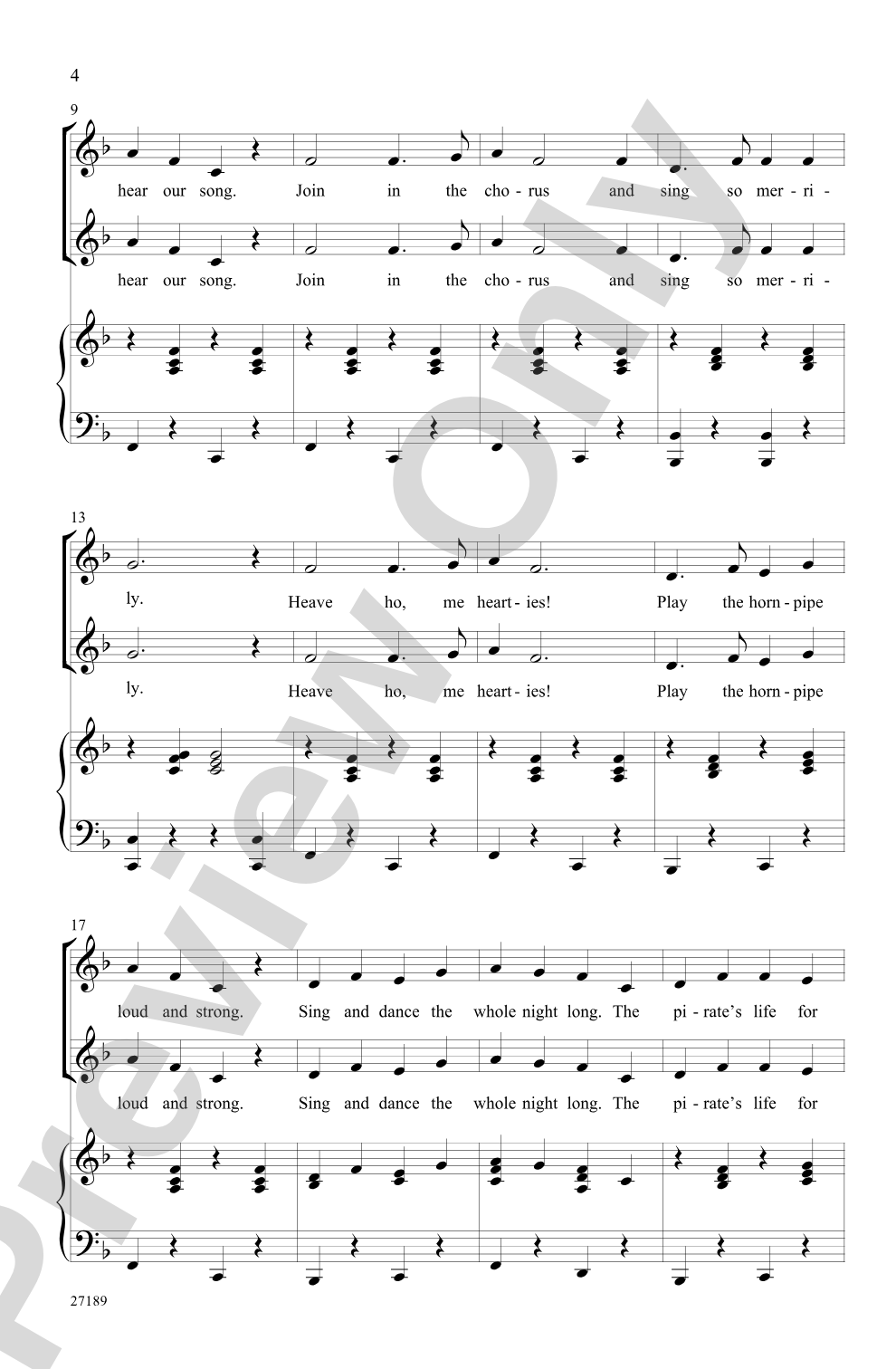 The Pirate's Life: 2-Part Choral Octavo