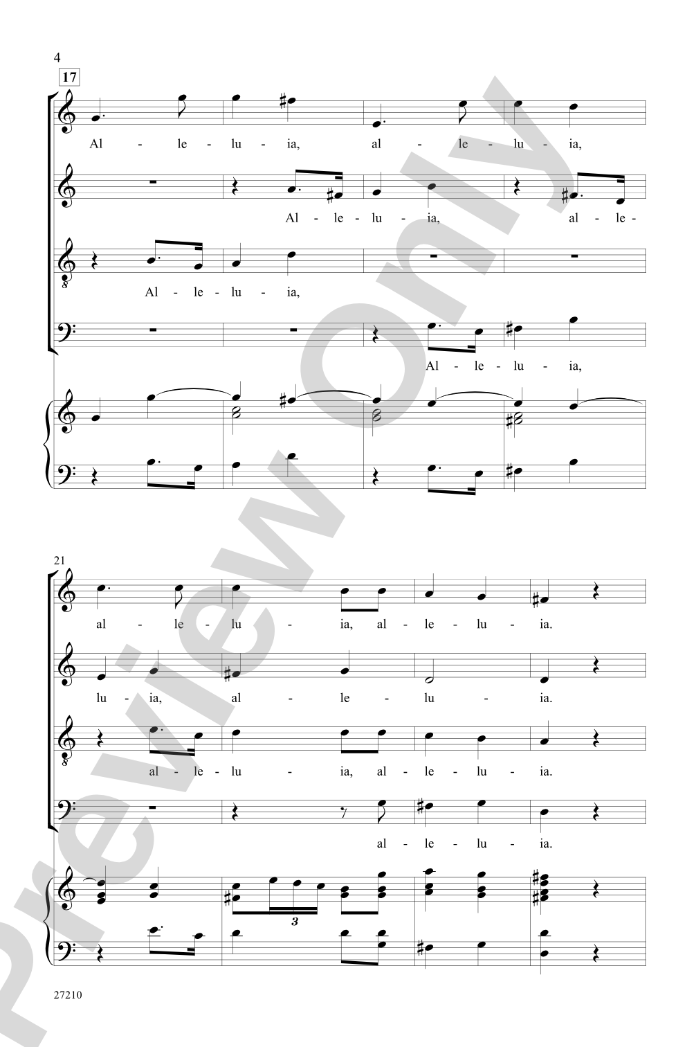 Alleluia (from <I>Veni Sancte Spiritus</I>): SATB Choral Octavo