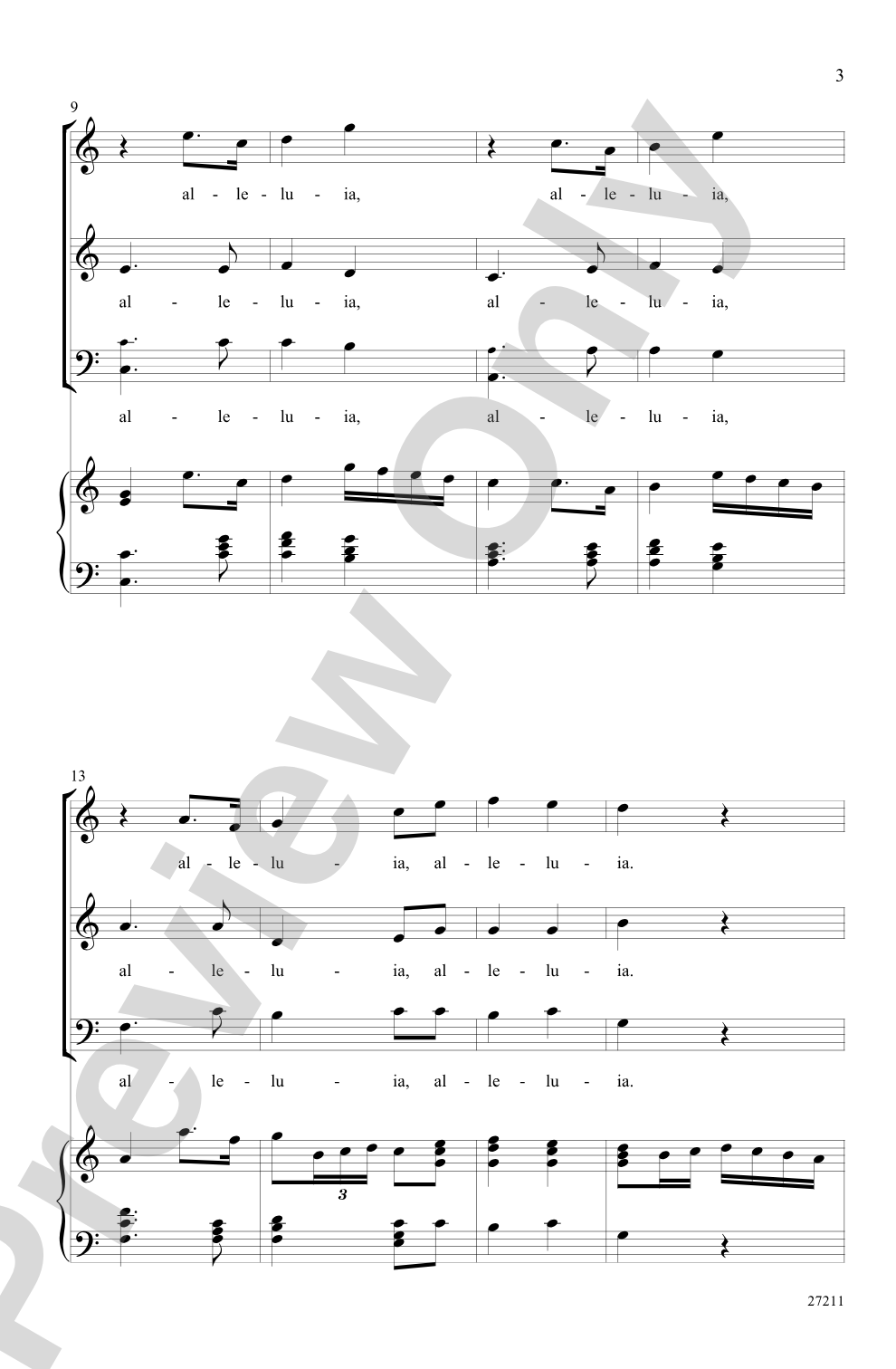 Alleluia (from <I>Veni Sancte Spiritus</I>): SAB Choral Octavo