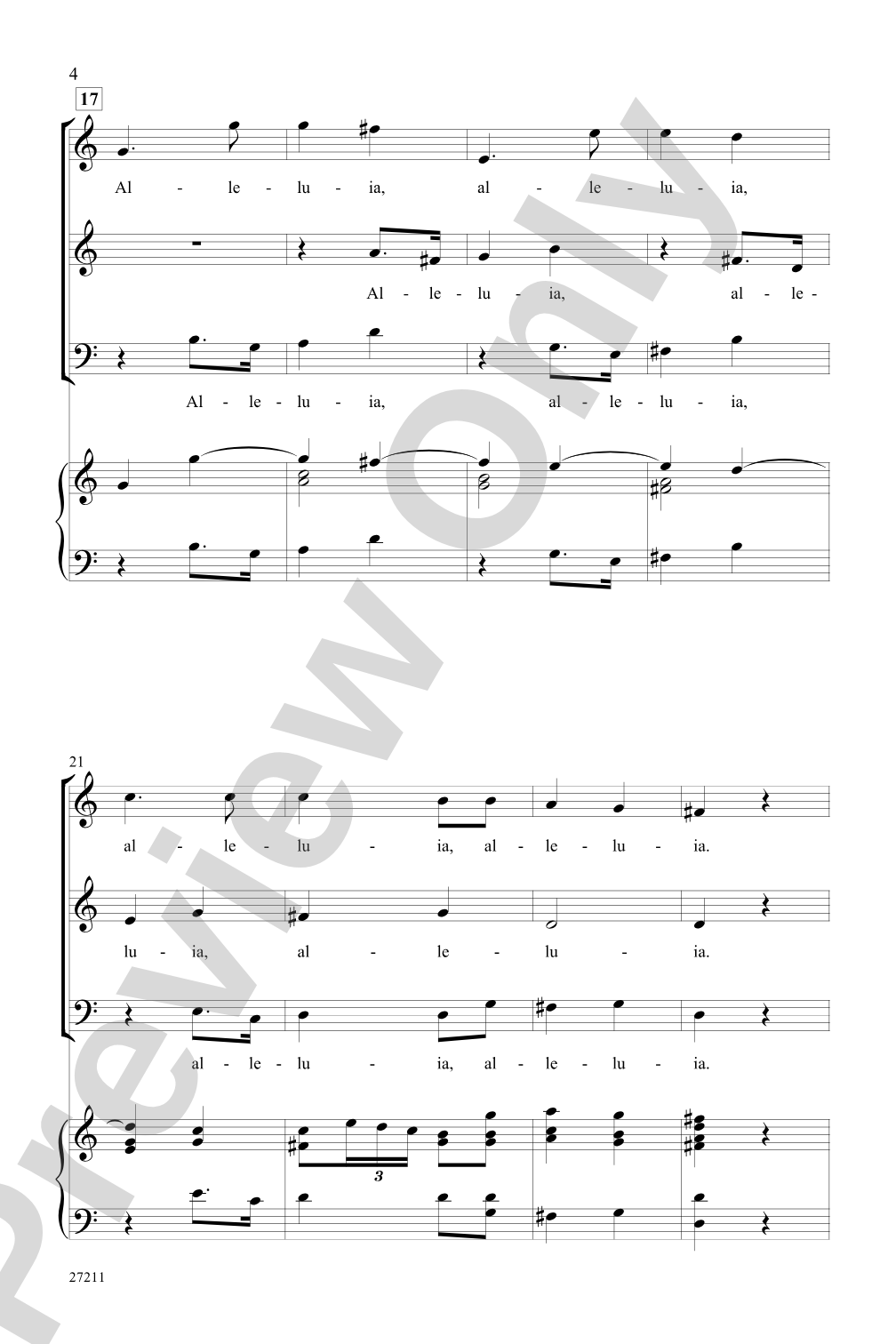 Alleluia (from <I>Veni Sancte Spiritus</I>): SAB Choral Octavo