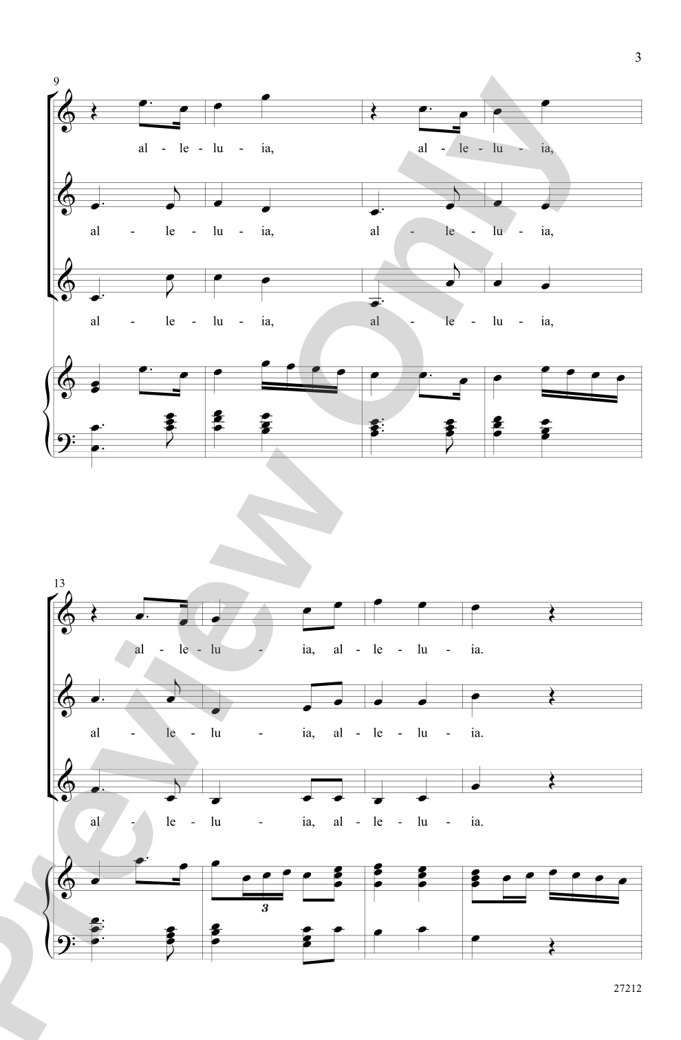 Alleluia (from <I>Veni Sancte Spiritus</I>): SSA Choral Octavo