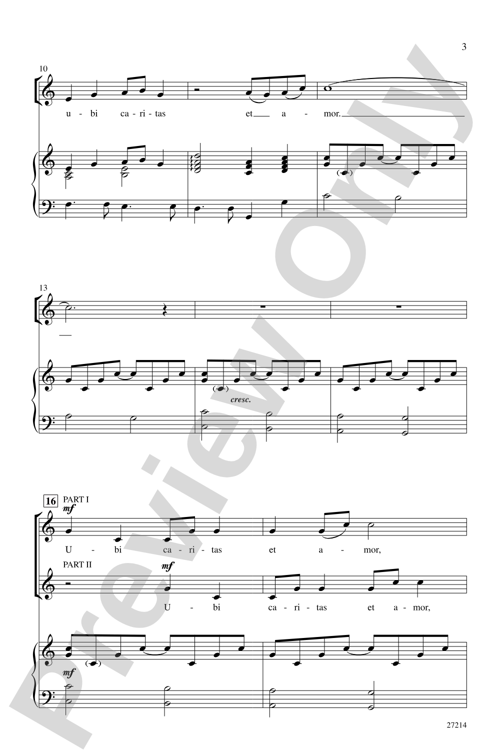 Ubi Caritas et Amor (Where There Is Love): 2-Part Choral Octavo