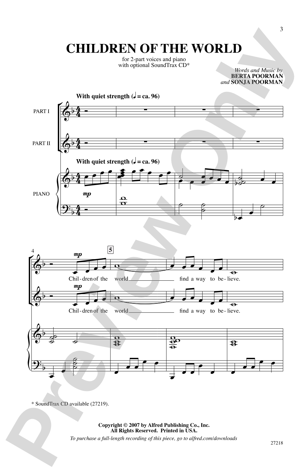 Children of the World: 2-Part Choral Octavo