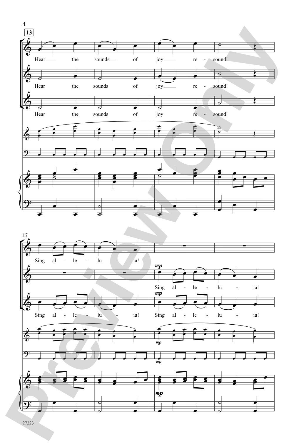 Rise Up with Music (from <I>La Fida Ninfa</I>): SSA Choral Octavo
