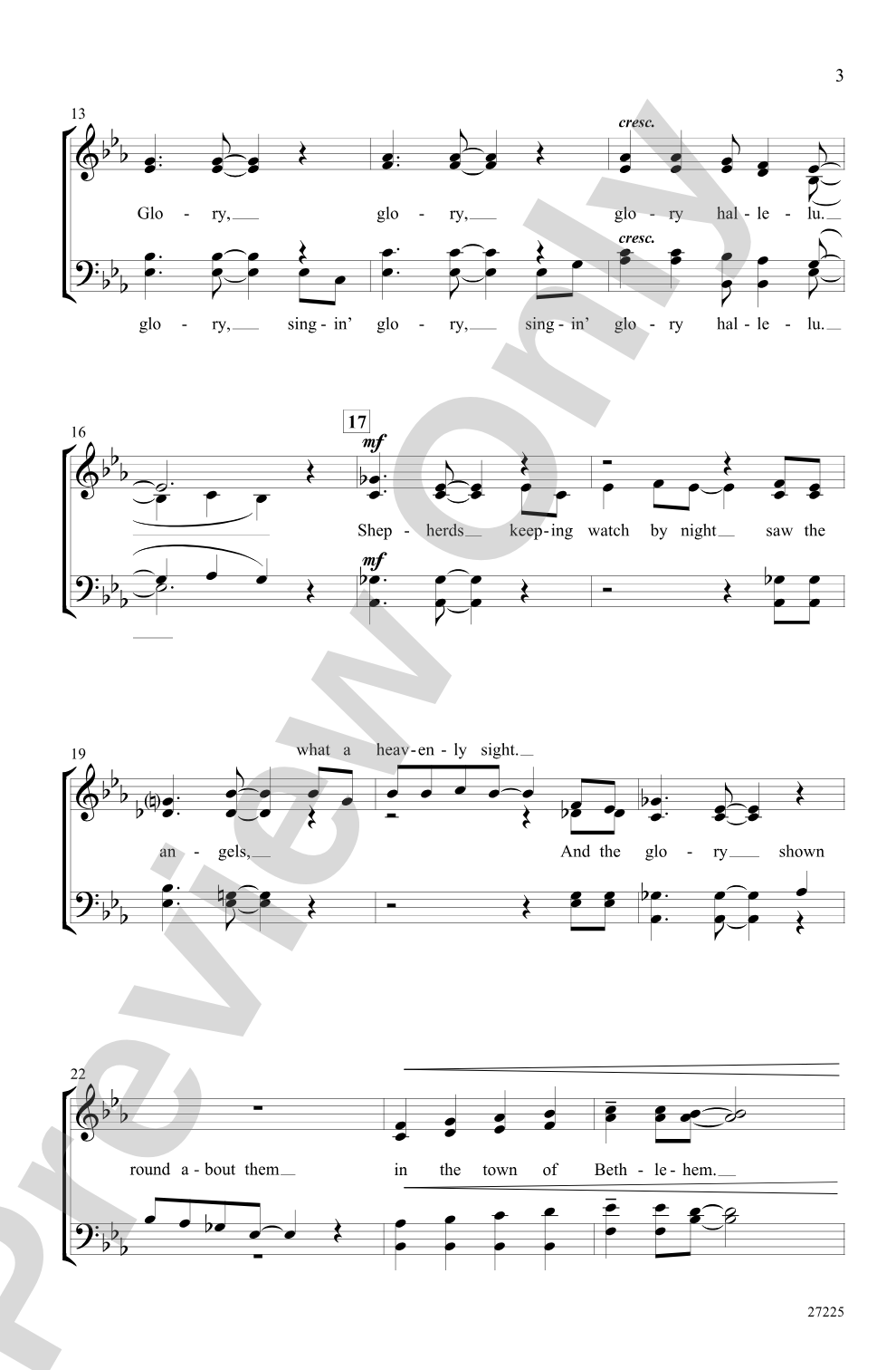 Angels Singin' Glory!: SATB, <I>a cappella</I> Choral Octavo
