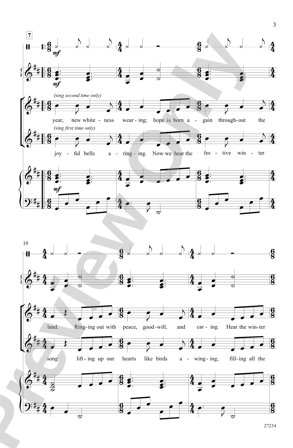 A Welsh Noel: SSA Choral Octavo