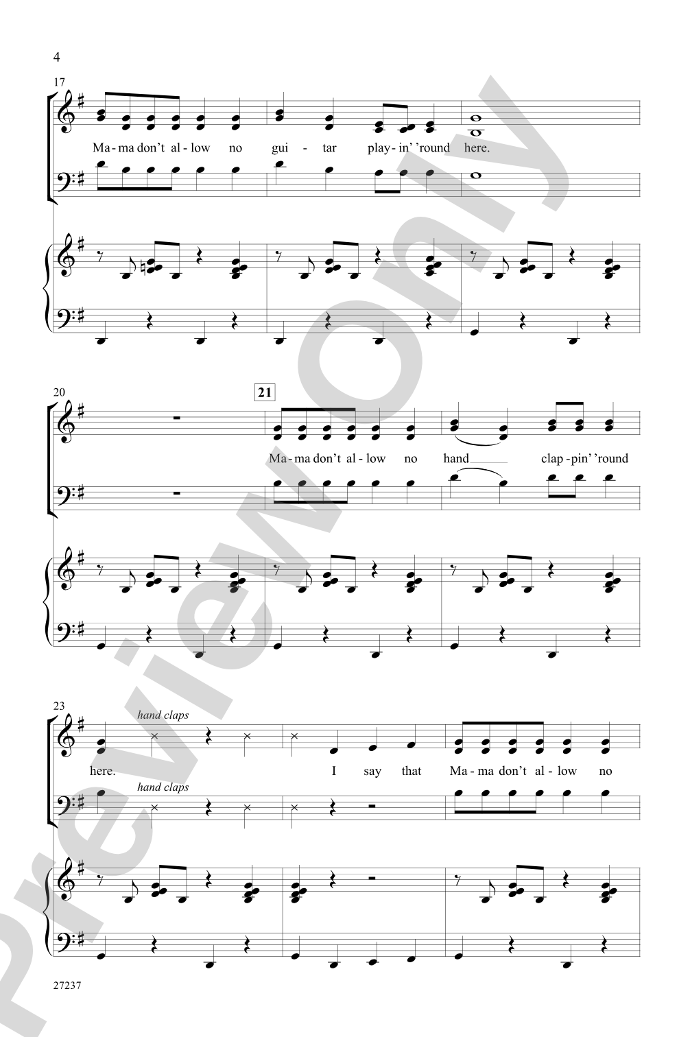 Mama Don't Allow: 3-Part Mixed Choral Octavo