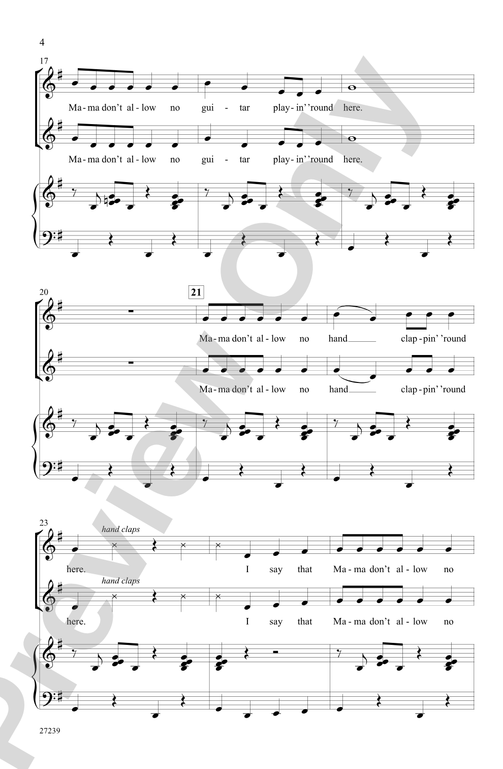 Mama Don't Allow: 2-Part Choral Octavo