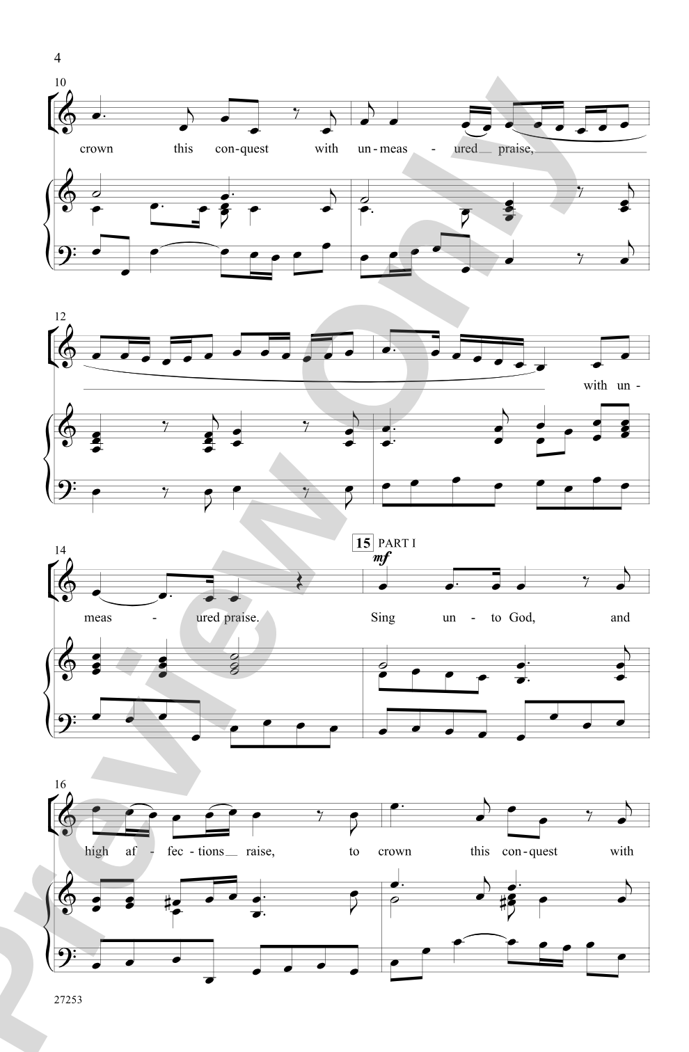 Sing Unto God (from <I>Judas Maccabaeus</I>): 3-Part Mixed Choral Octavo