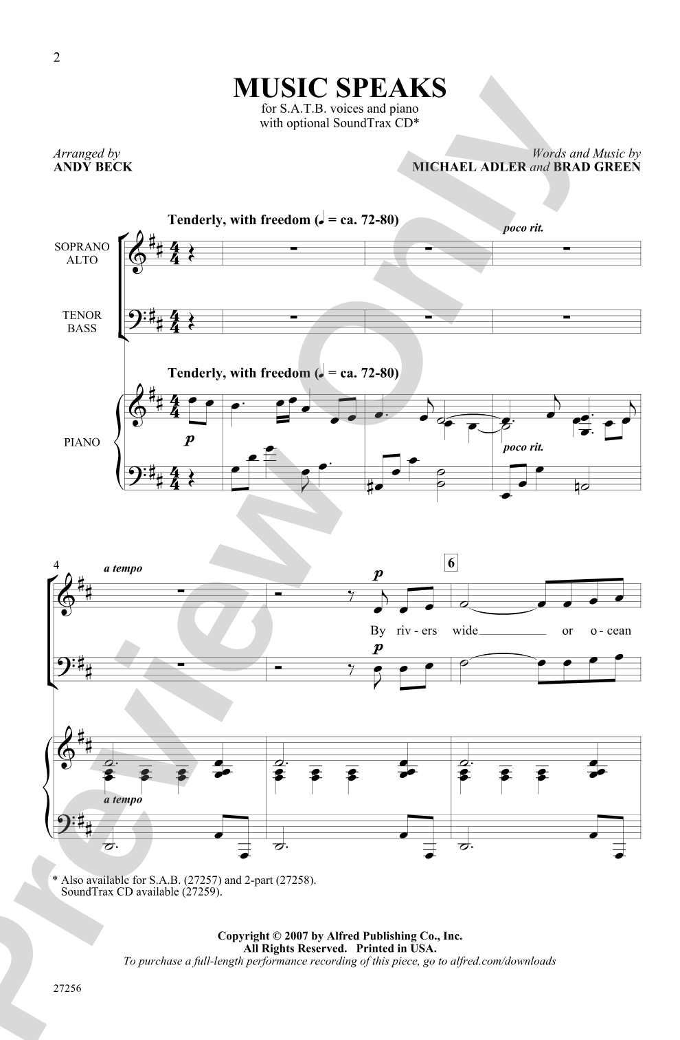 Music Speaks: SATB Choral Octavo