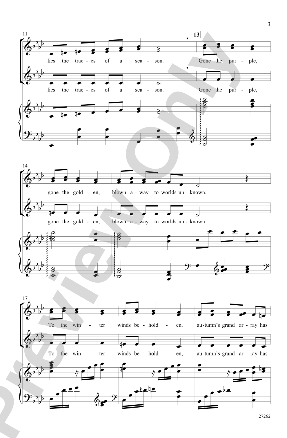 WinterSong: SSA Choral Octavo