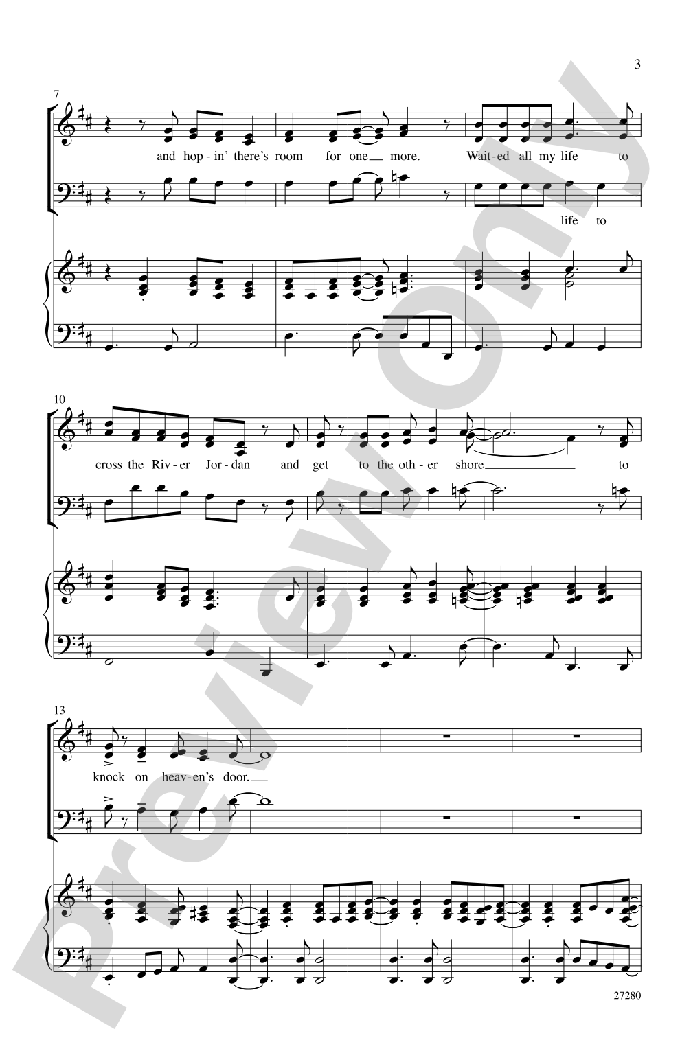 Walkin' On Up (To Heaven's Door): 3-Part Mixed Choral Octavo