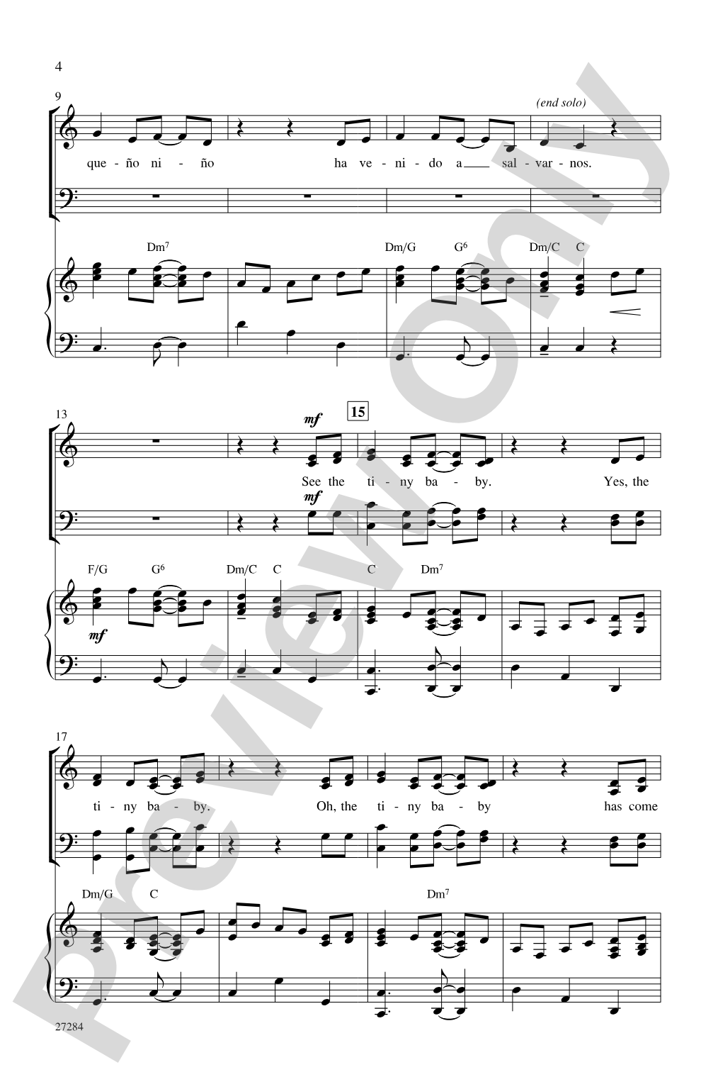 El Pequeño Nino (The Tiny Baby): SATB Choral Octavo