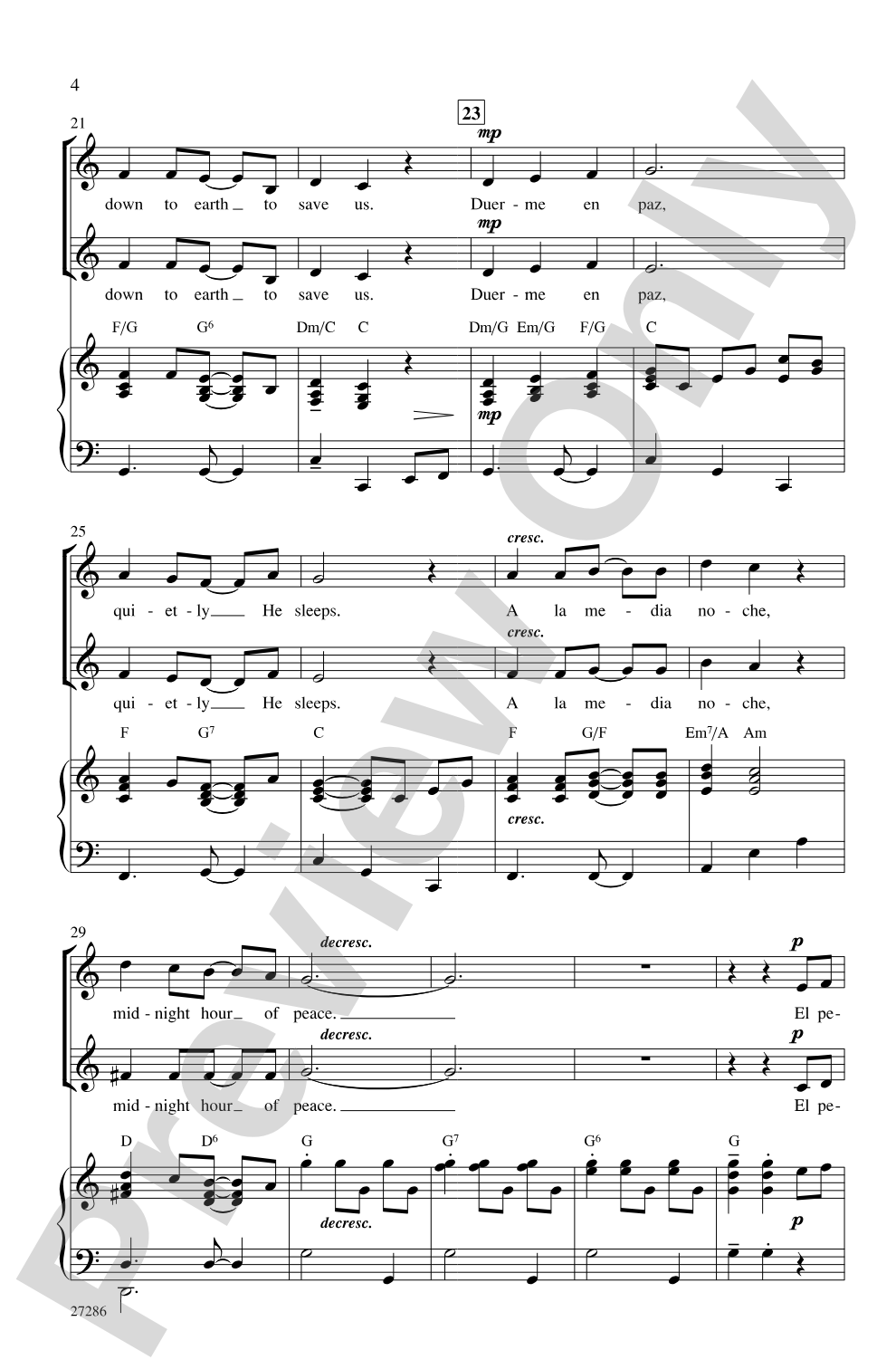 El Pequeño Nino (The Tiny Baby): 2-Part / SSA Choral Octavo