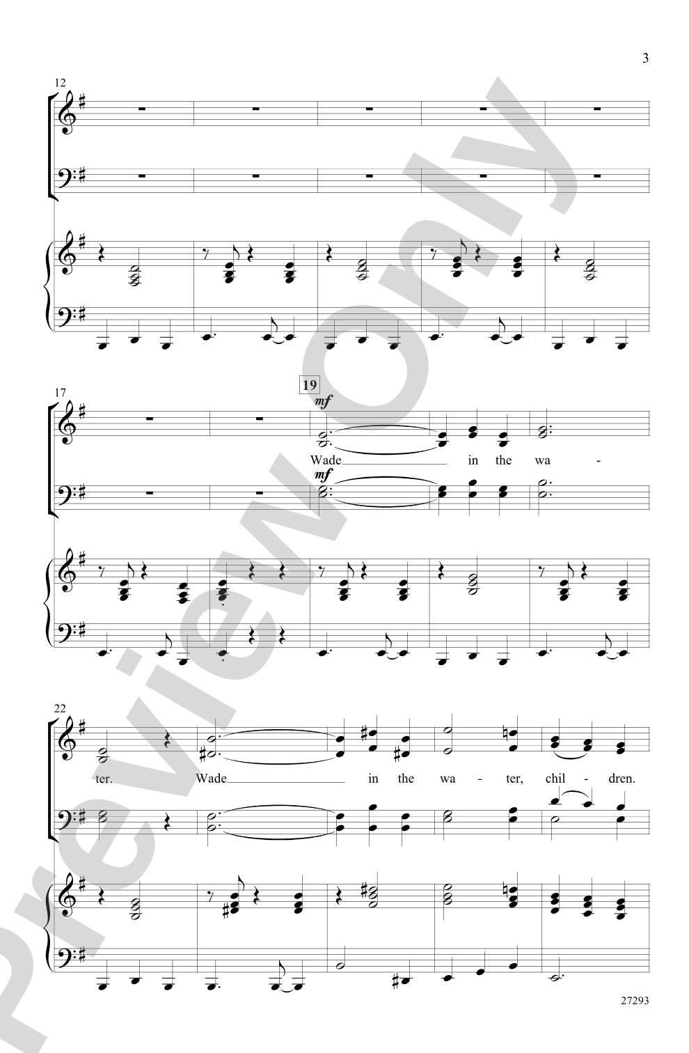 Wade in the Water: SATB Choral Octavo
