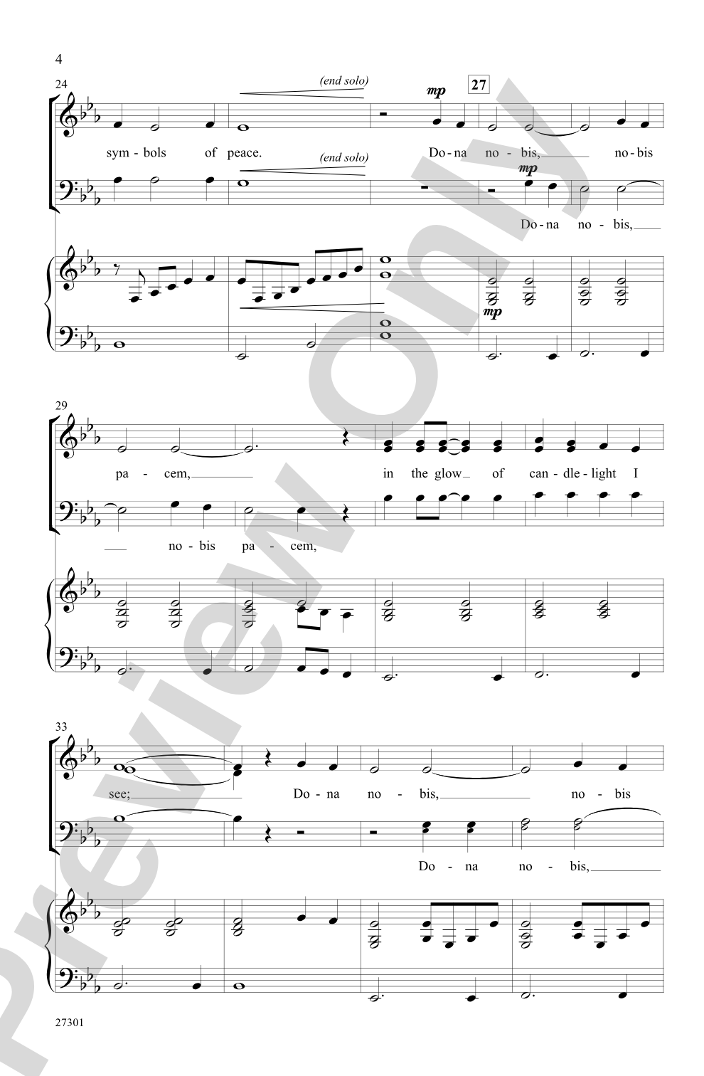 One Candle: SAB Choral Octavo