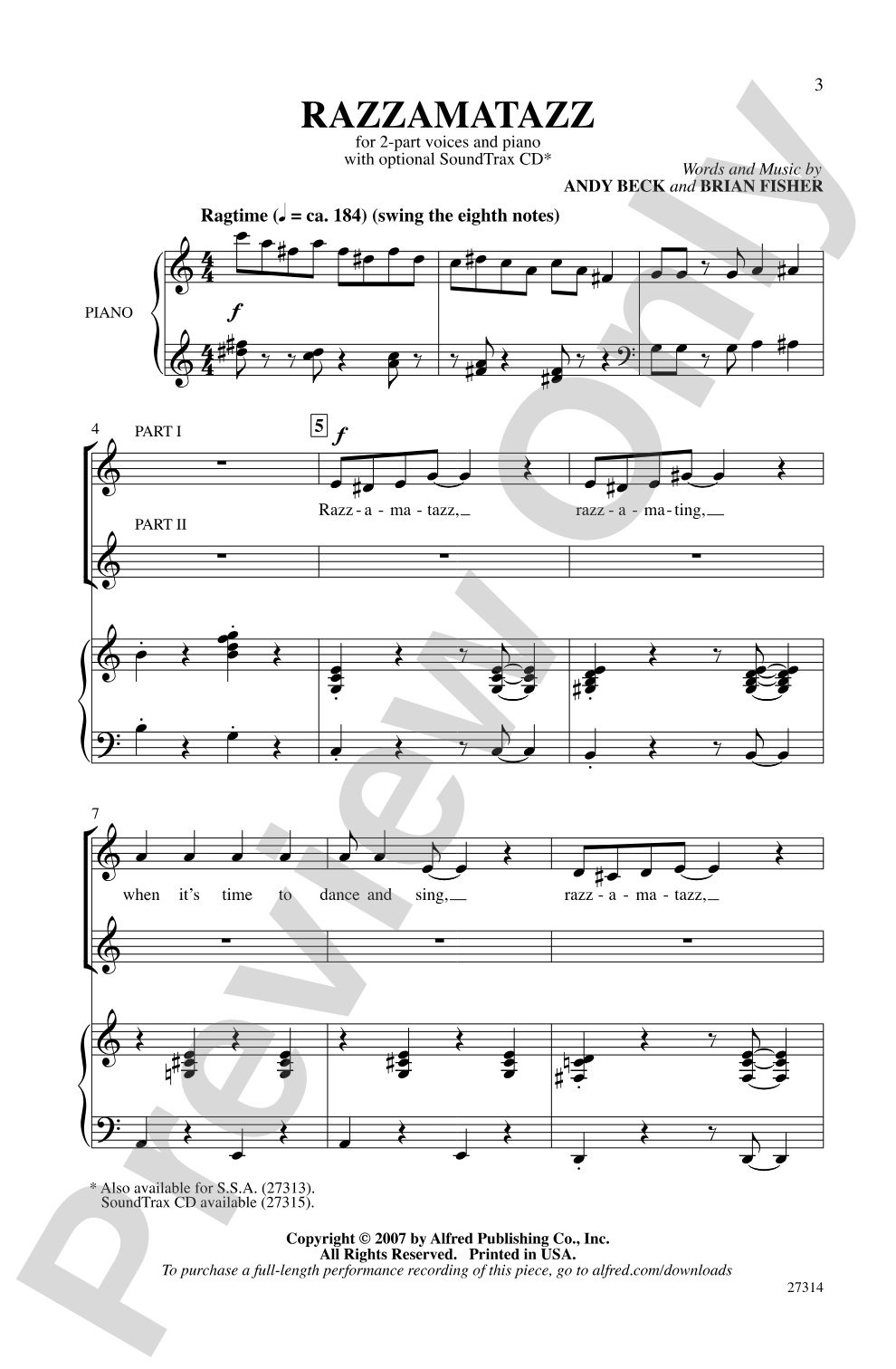 Razzamatazz: 2-Part Choral Octavo