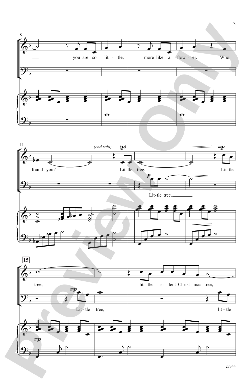 Little Tree: SATB Choral Octavo