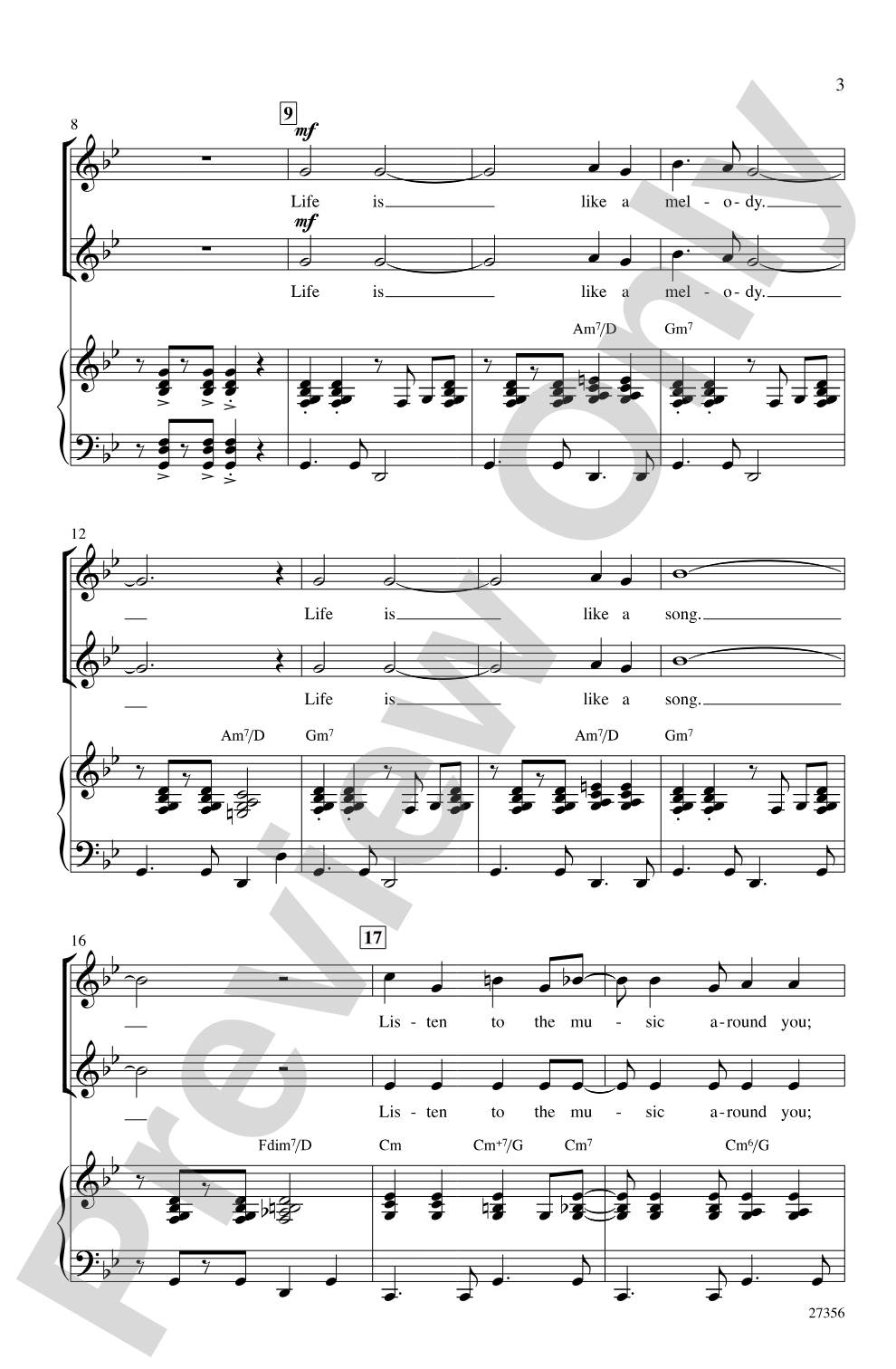 The Music of Life: 2-Part Choral Octavo